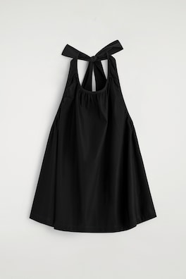 OPEN-BACK HALTERNECK TOP — BLACK 7