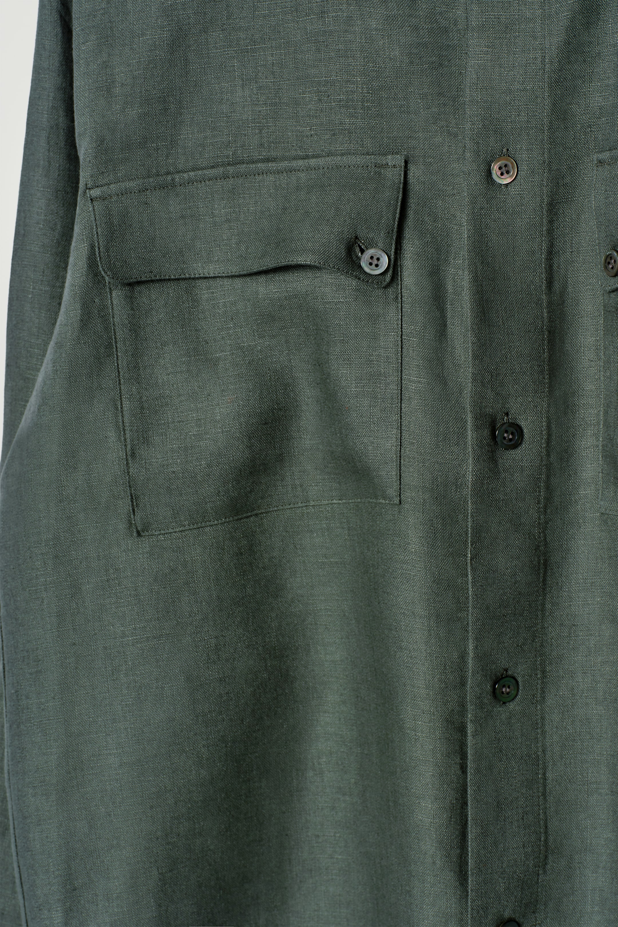 Nagyobb kép megtekintése: ÁLLÓGALLÉROS LEN ING - ZÖLD - FÉRFI | H&M HU 6