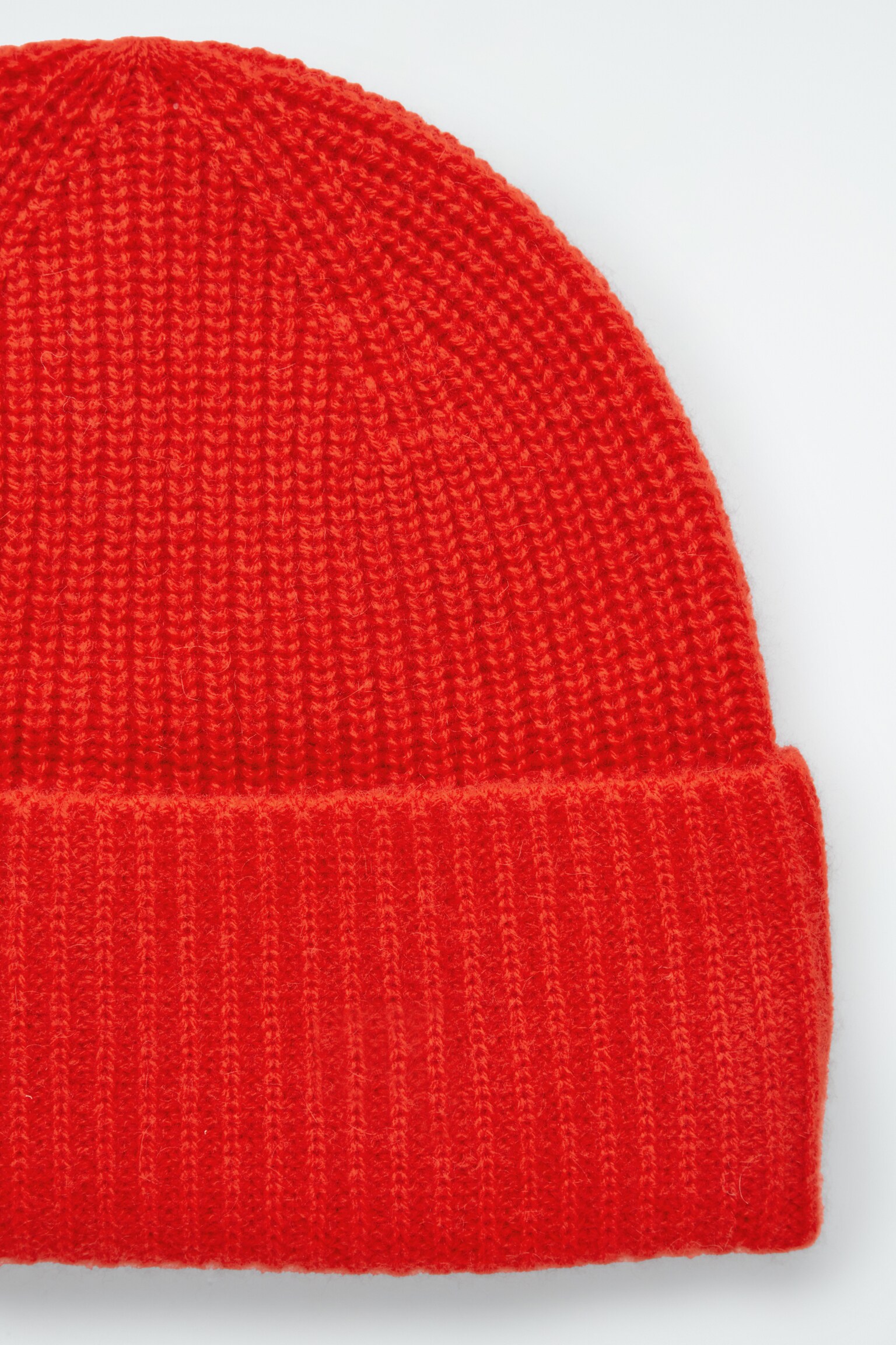 BONNET CÔTELÉ EN LAINE ET CACHEMIRE - ROUGE ÉCLATANT - 3