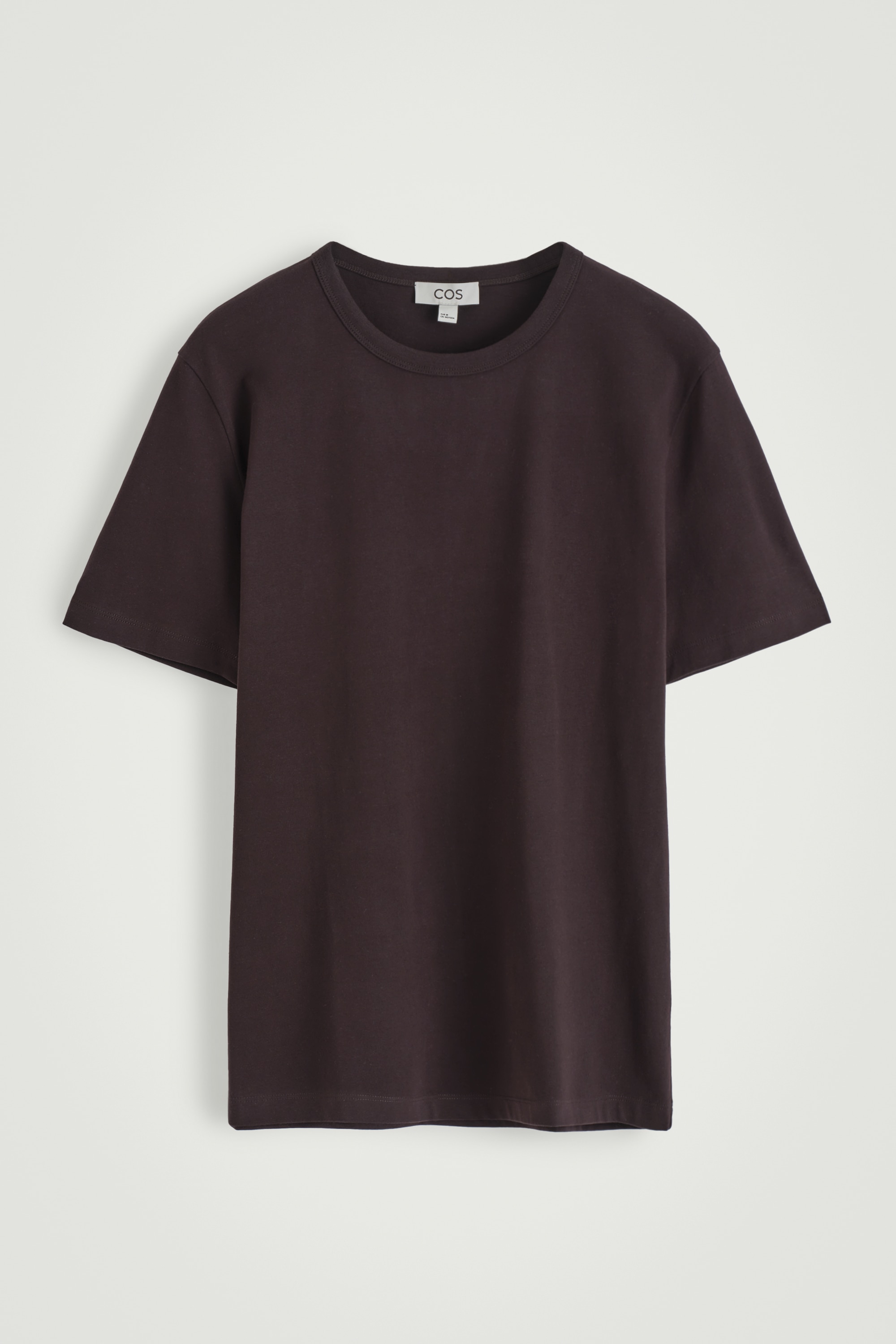 BRUSHED-COTTON T-SHIRT - DARK BROWN/WHITE/NAVY/BEIGE/BLACK/MOLE/APRICOT