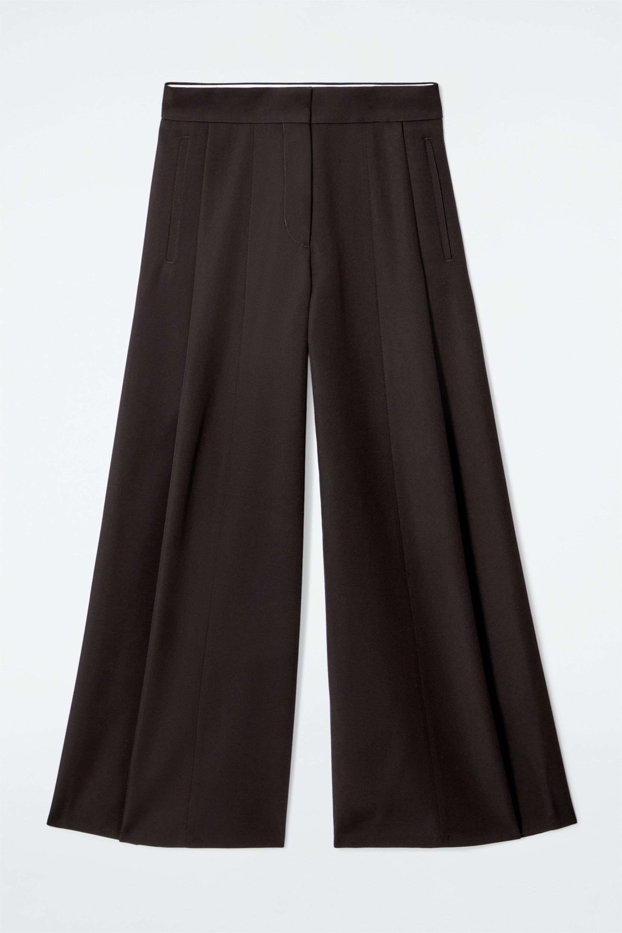 RELAXED WOOL-BLEND WIDE-LEG PANTS