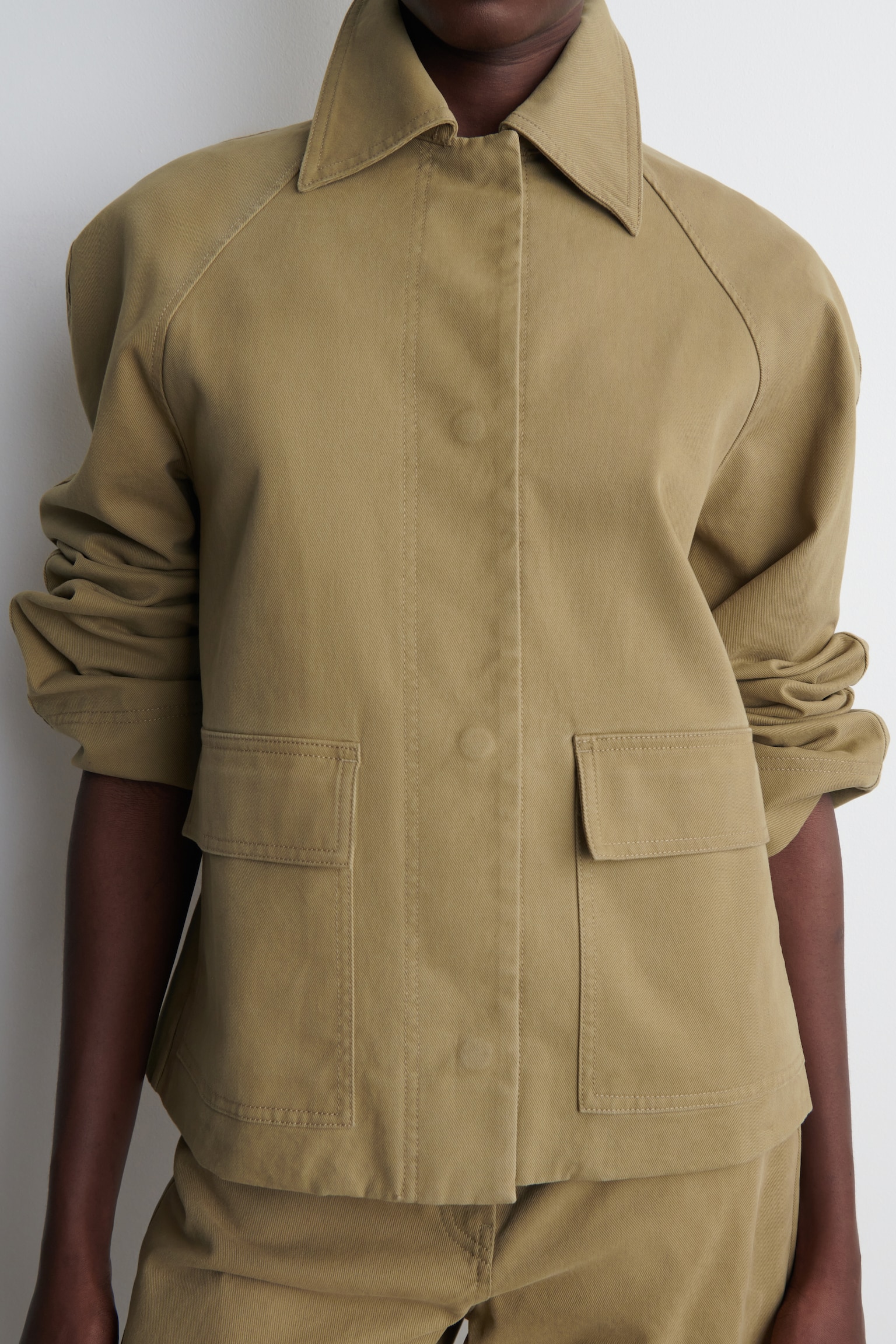 UTILITY-JACKE AUS BAUMWOLLE - BEIGE/NAVYBLAU - 7