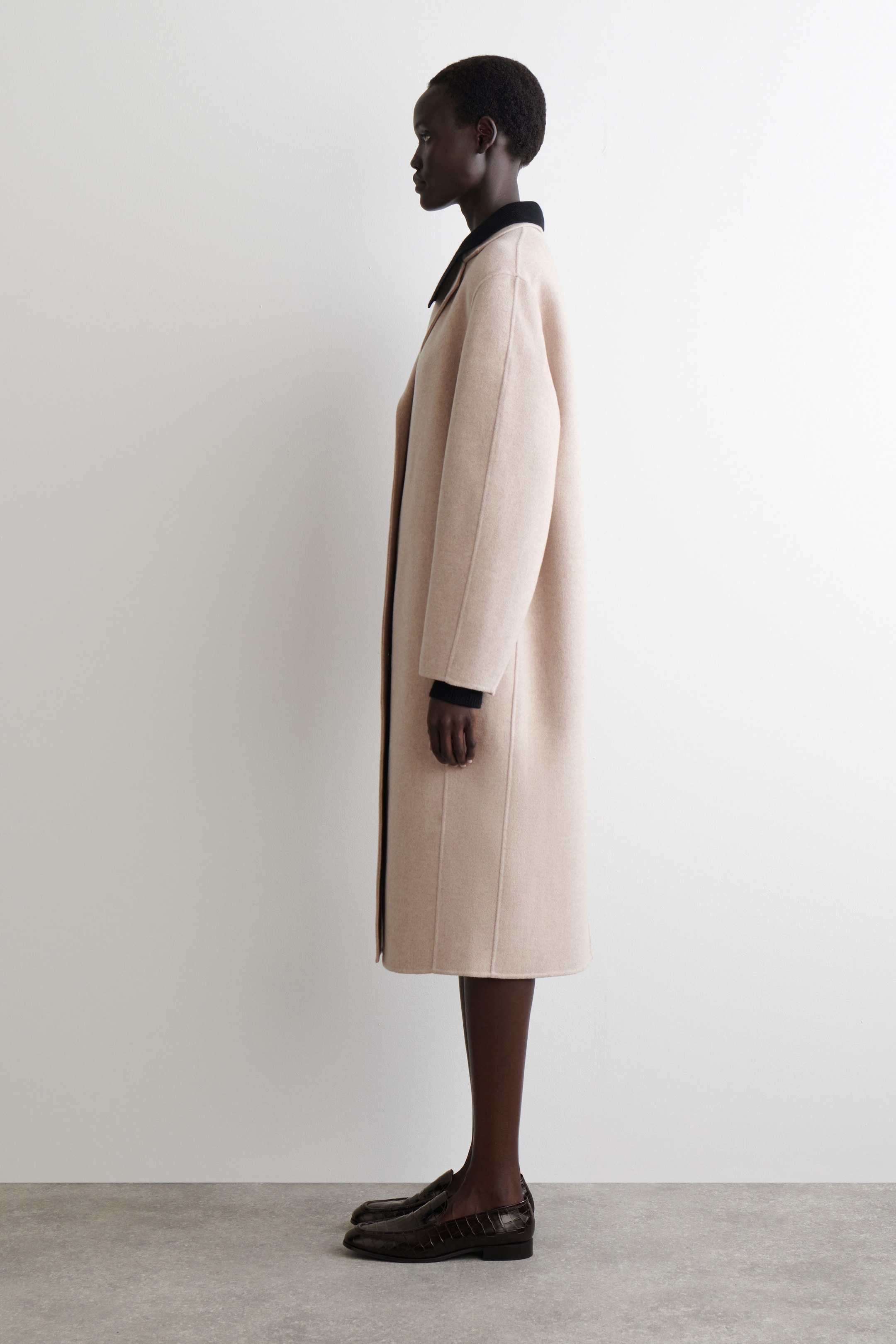 DOUBLE-FACED WOOL LONG COAT