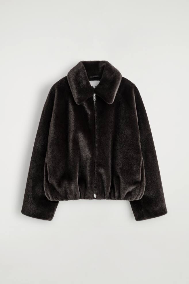 JACKE IN FELLOPTIK - BRAUN - 1