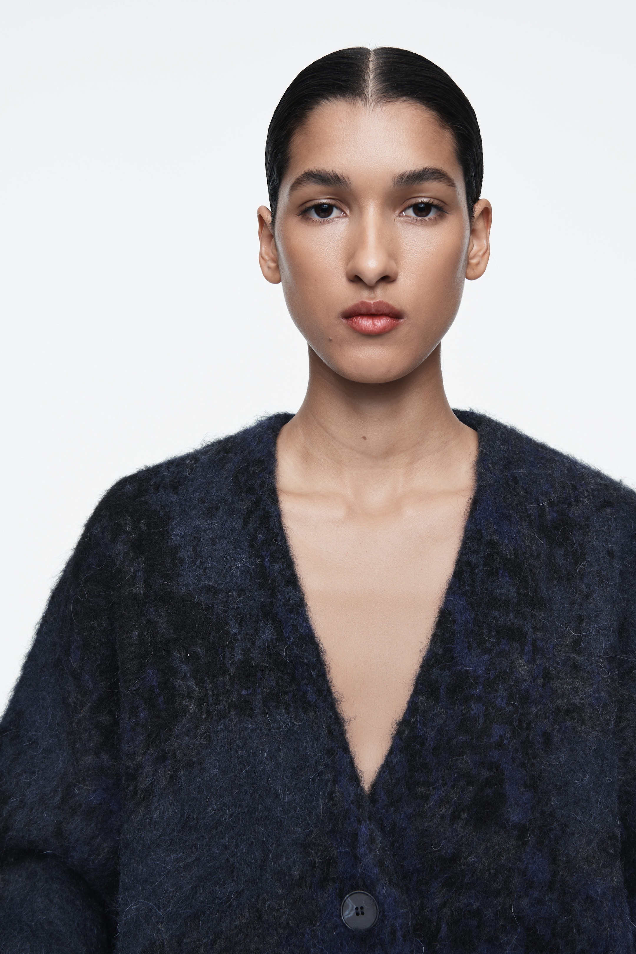 ALPACA-BLEND JACQUARD CARDIGAN