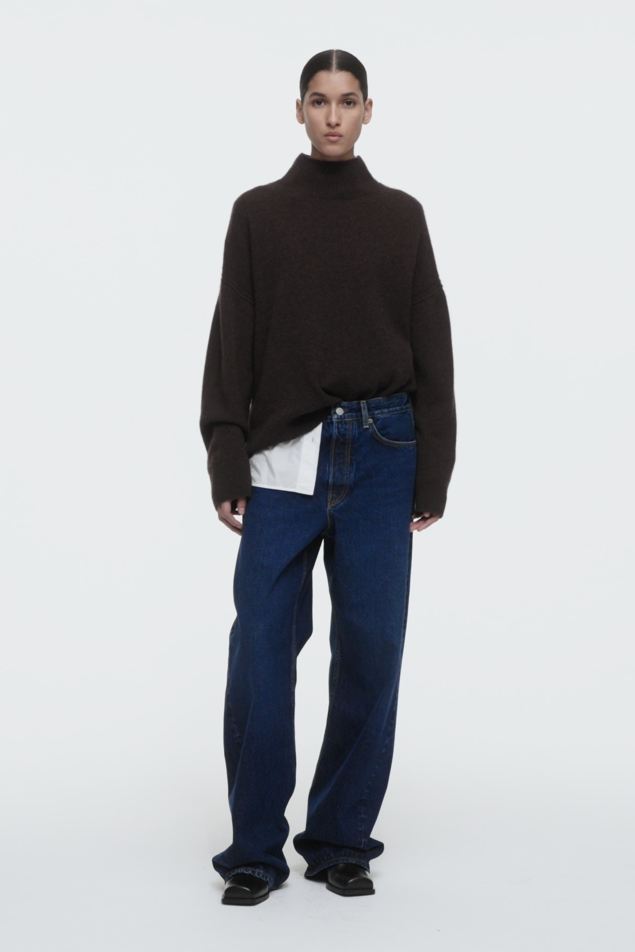 FACADE STRAIGHT-LEG JEANS - DARK BLUE | COS