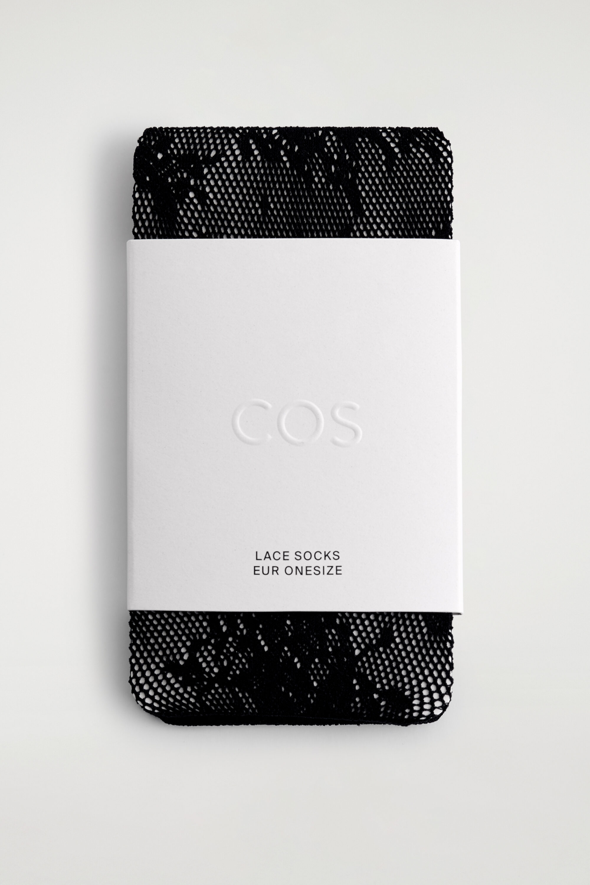 FLORAL-JACQUARD LACE SOCKS - BLACK | COS US