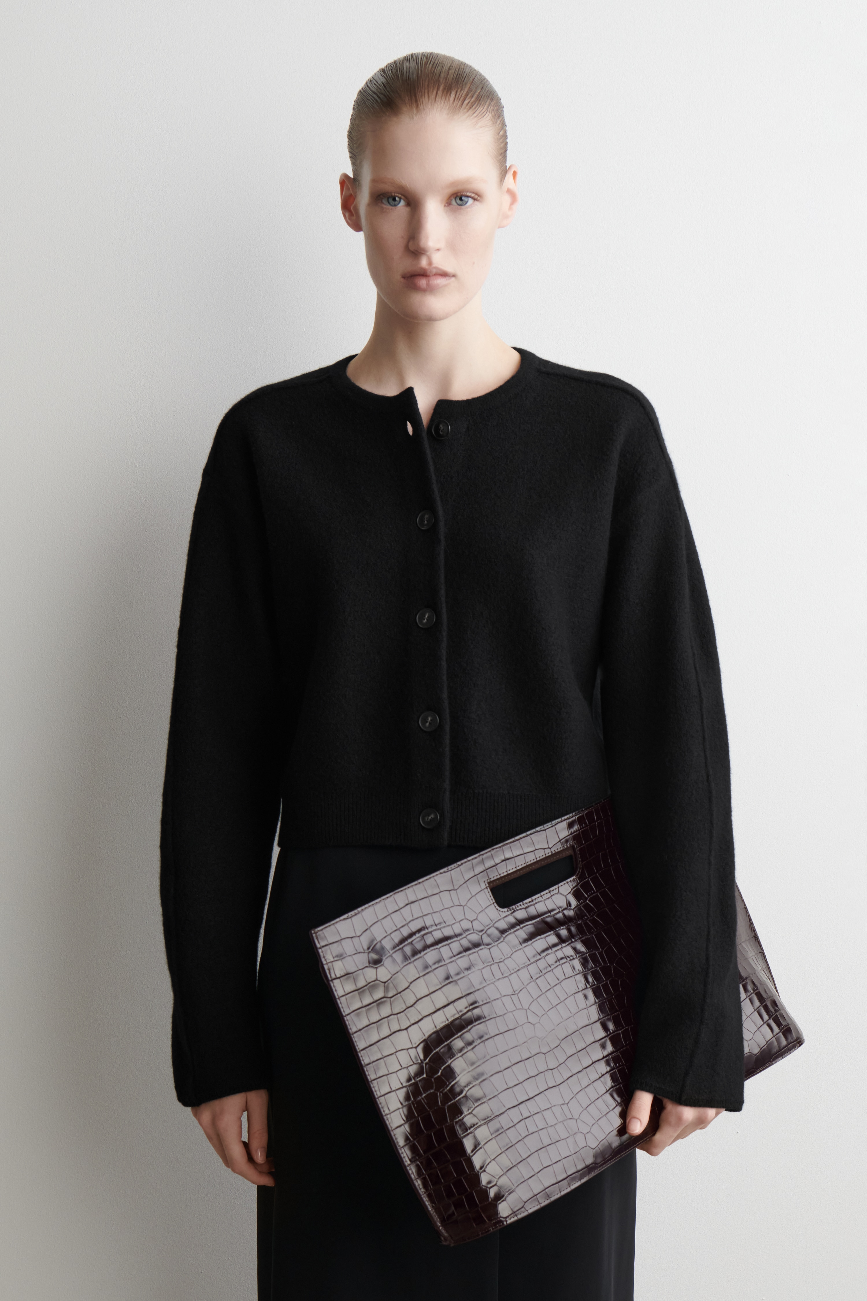 casaco de lã fervida - PRETO/Castanho/Vermelho