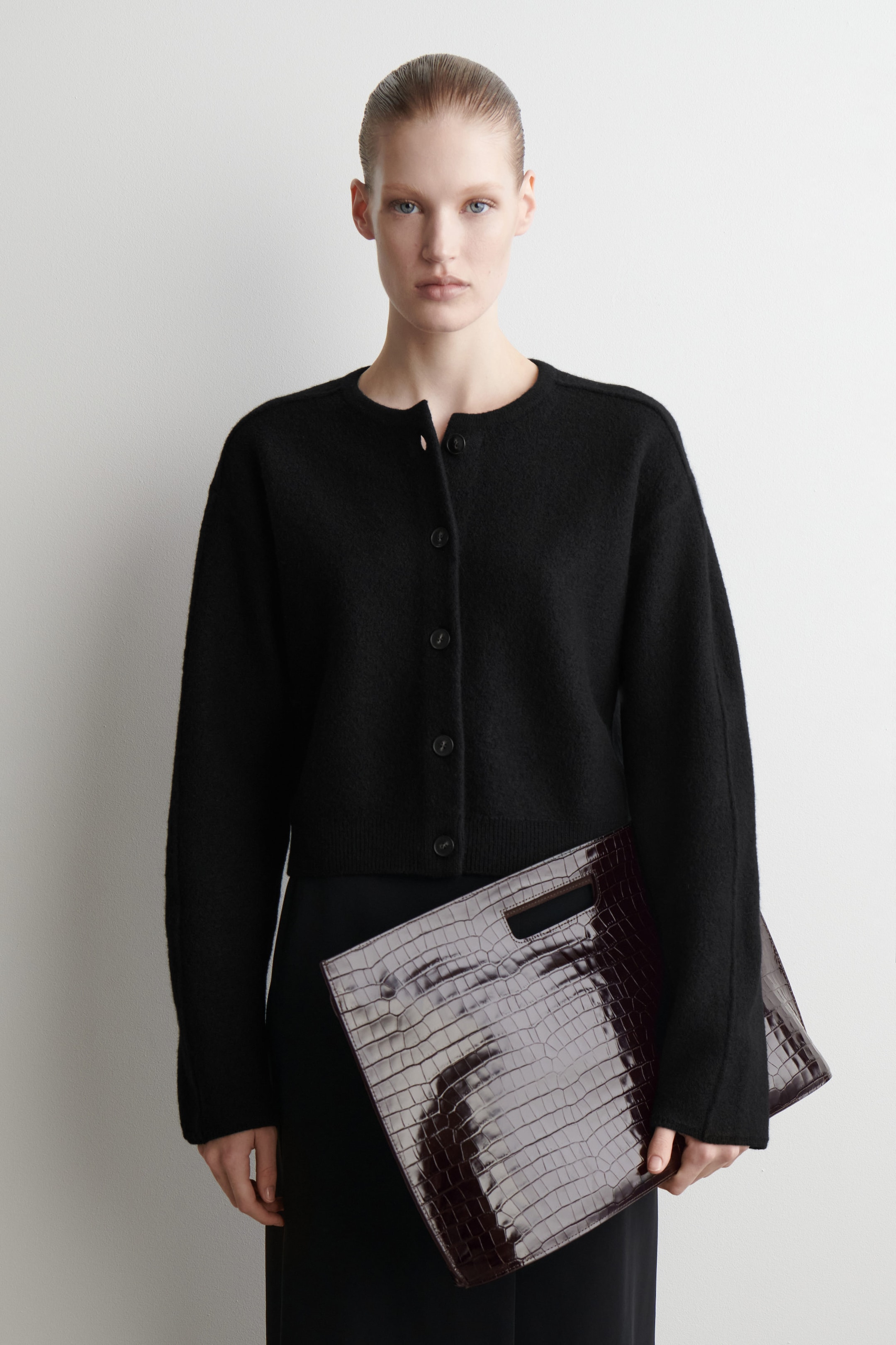 BOILED-WOOL CARDIGAN