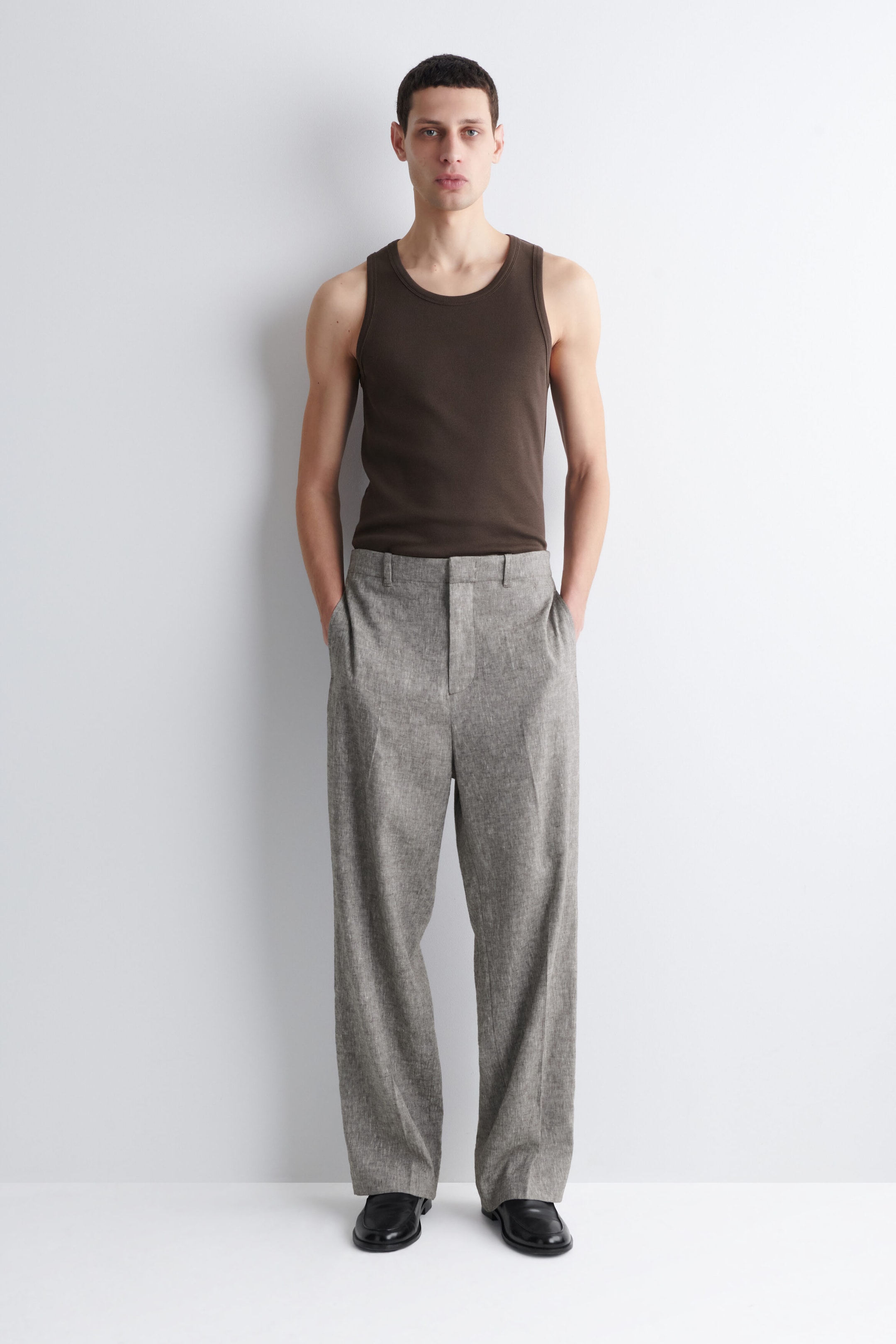 SLIM RIBBED COTTON TANK TOP