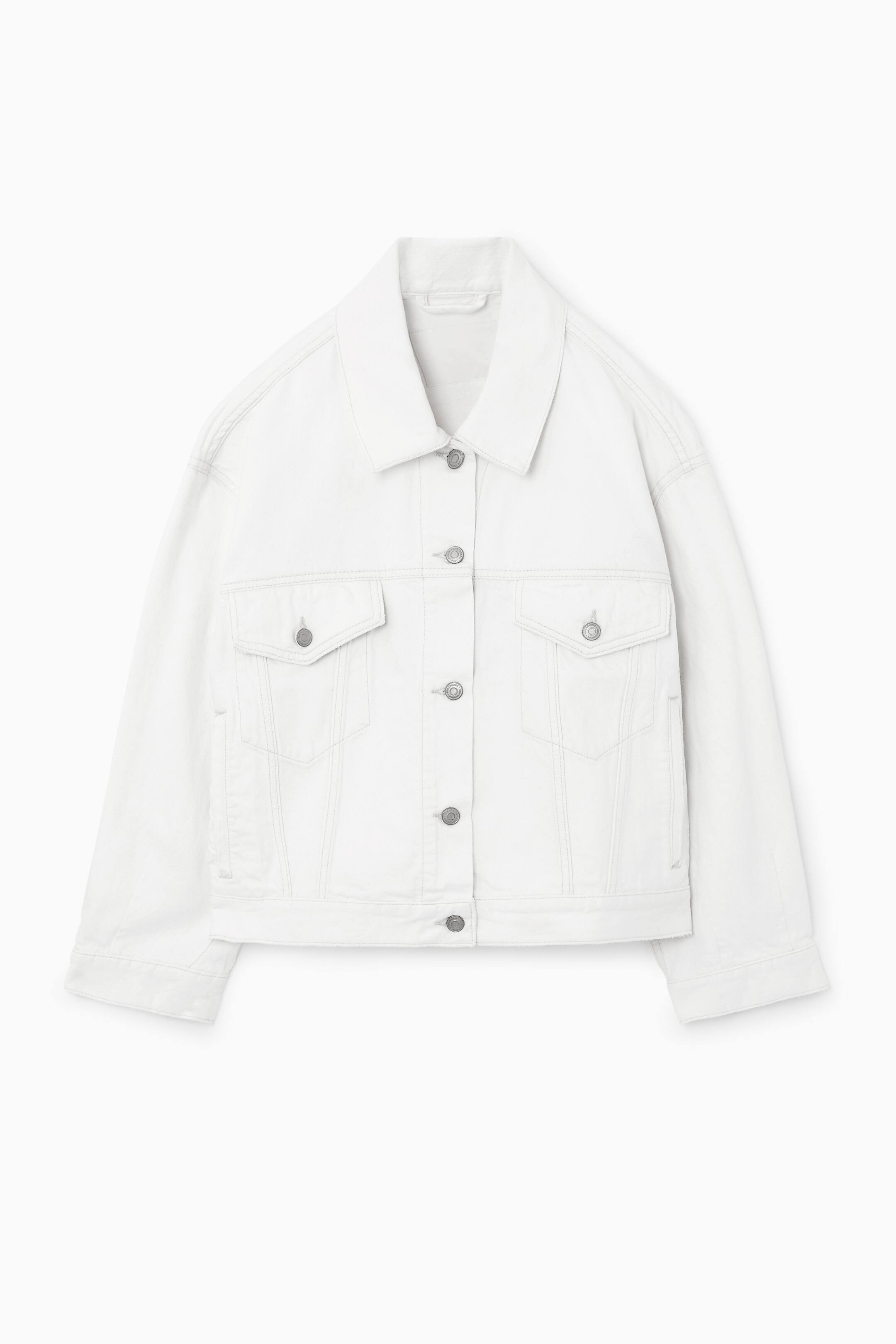 View larger image: OVERSIZED DENIM JACKET - WHITE - Ladies | H&M GB 1