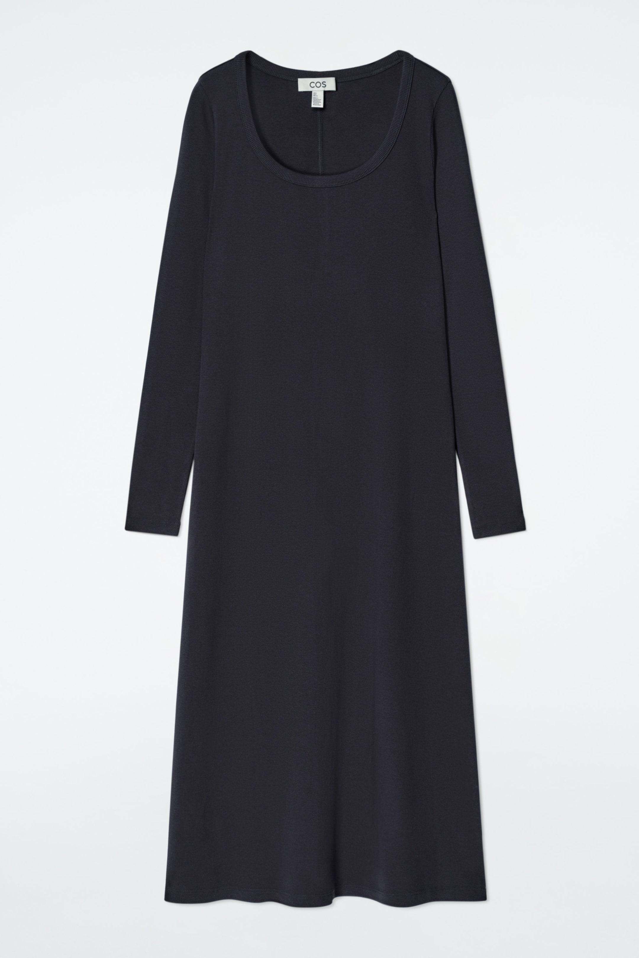 SLIM RIBBED-JERSEY MIDI DRESS