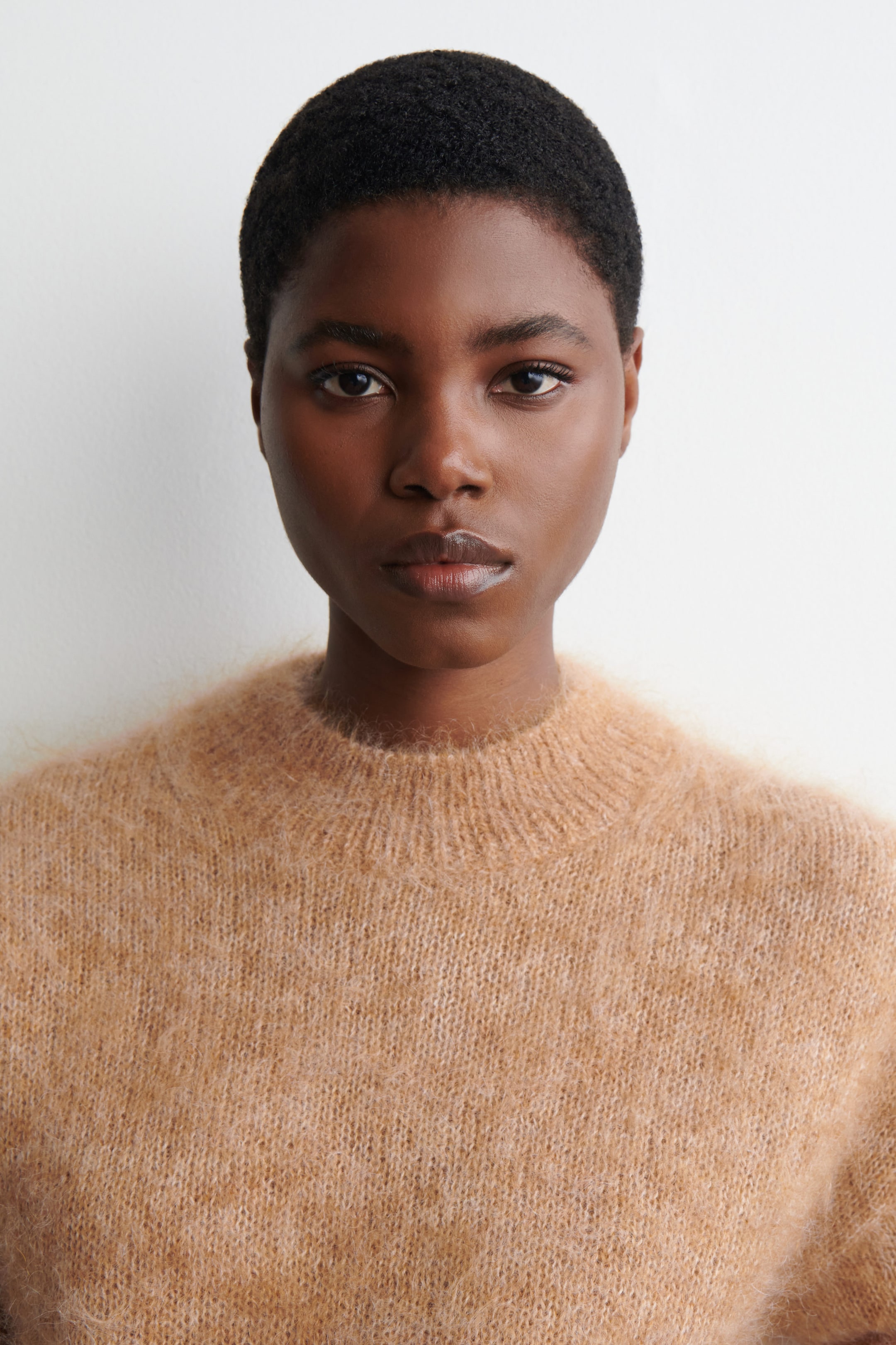 MOHAIR-WOOL CREW-NECK SWEATER