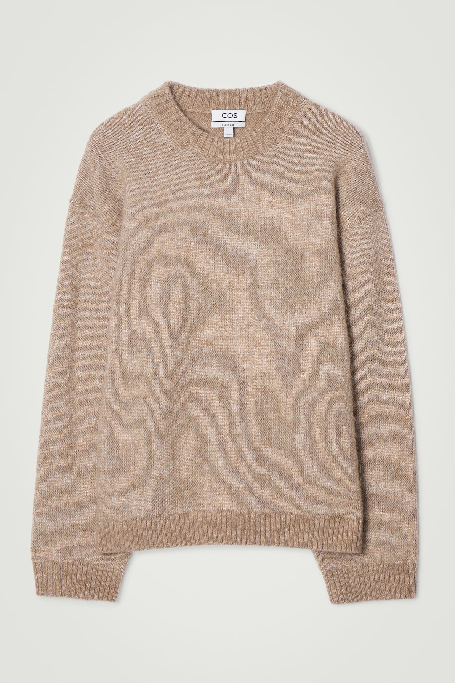 OVERSIZED ALPACA-BLEND JUMPER - BEIGE MÉLANGE