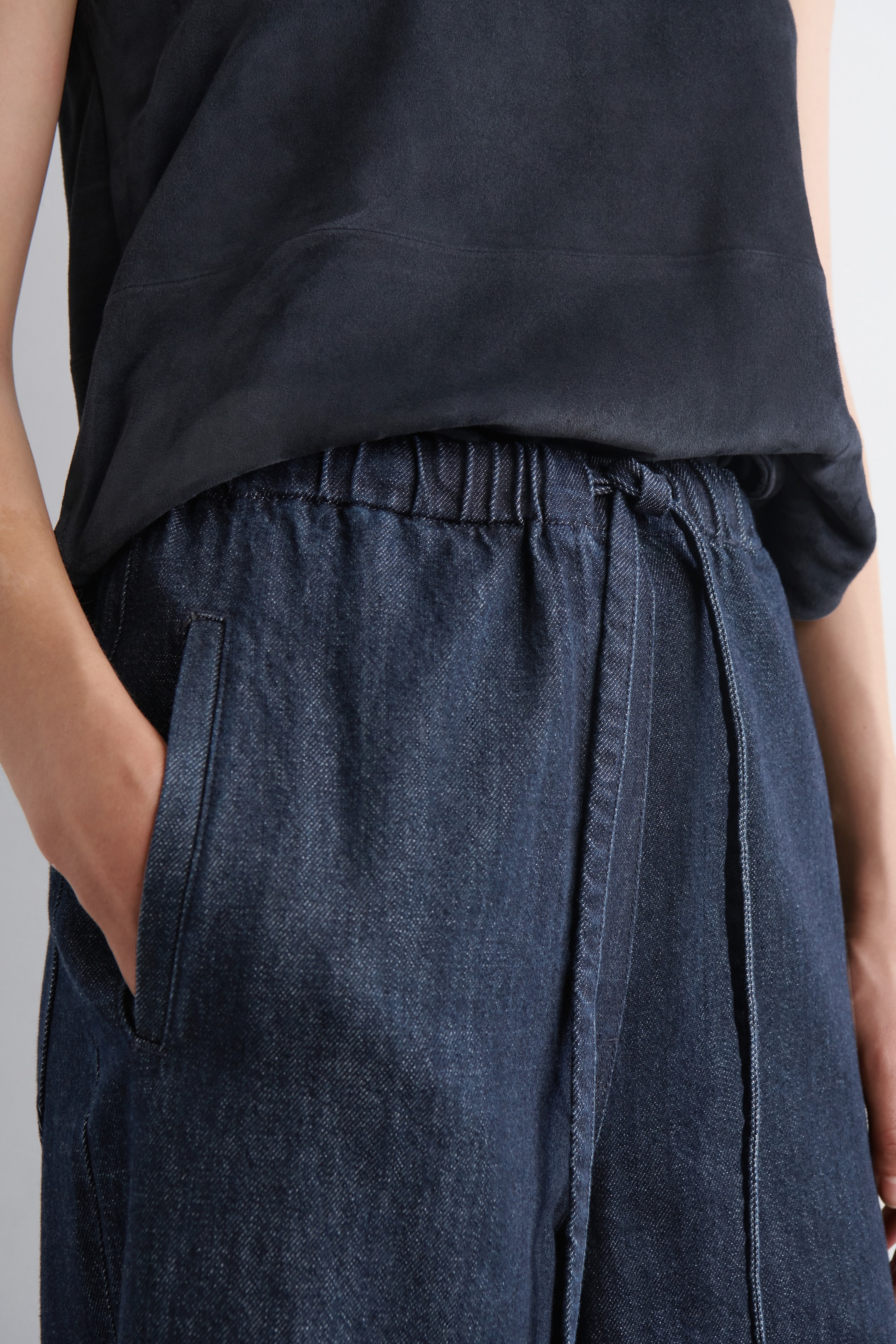Se større billede: CROPPED DENIM BUKSER MED WIDE-LEG - MØRKEBLÅ - DAME | H&M DK 2