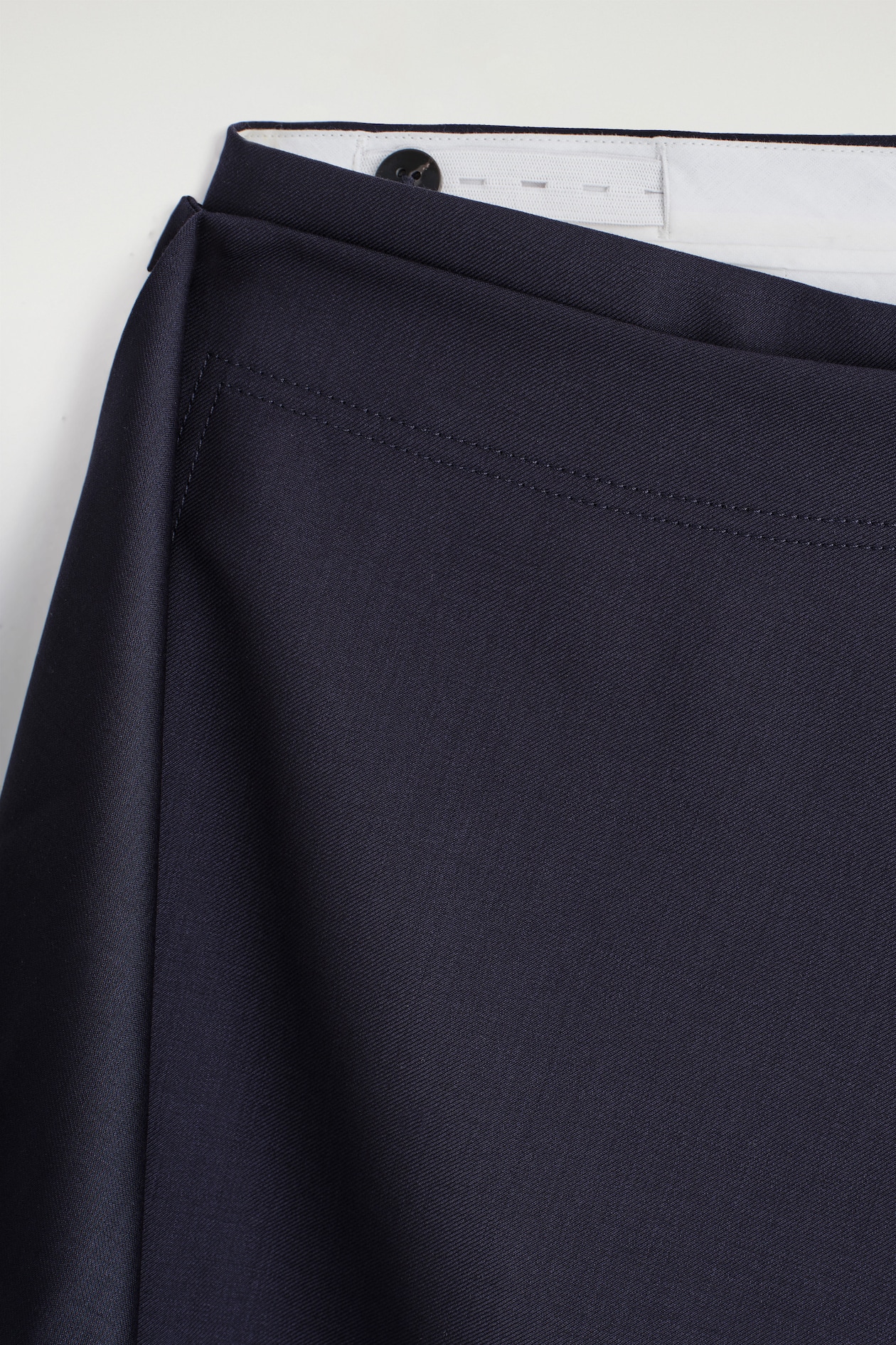 WOOL SKIRT TROUSERS — NAVY