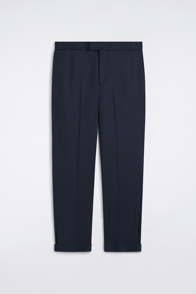 KNITTERFREIE HOSE MIT GERADEM BEIN - NAVYBLAU - 1