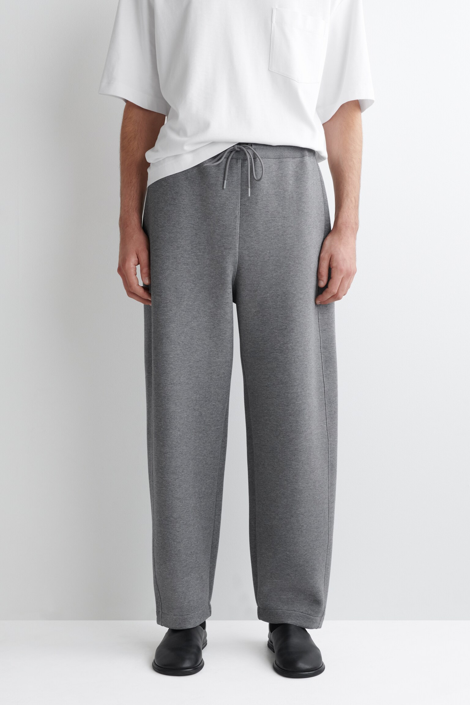 SCUBA BARREL-LEG JOGGERS - GREY MÉLANGE/BLACK - 4