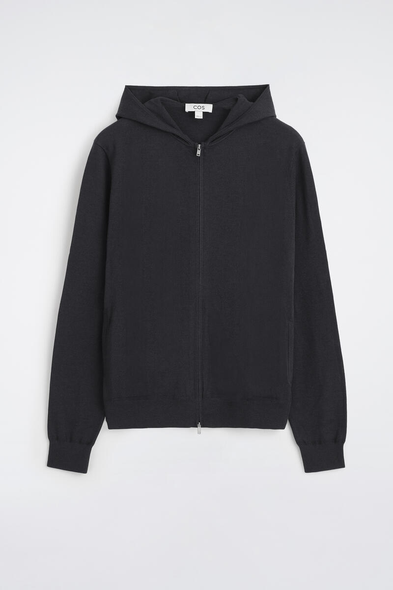 Merino Wool Zip-Up Hoodie