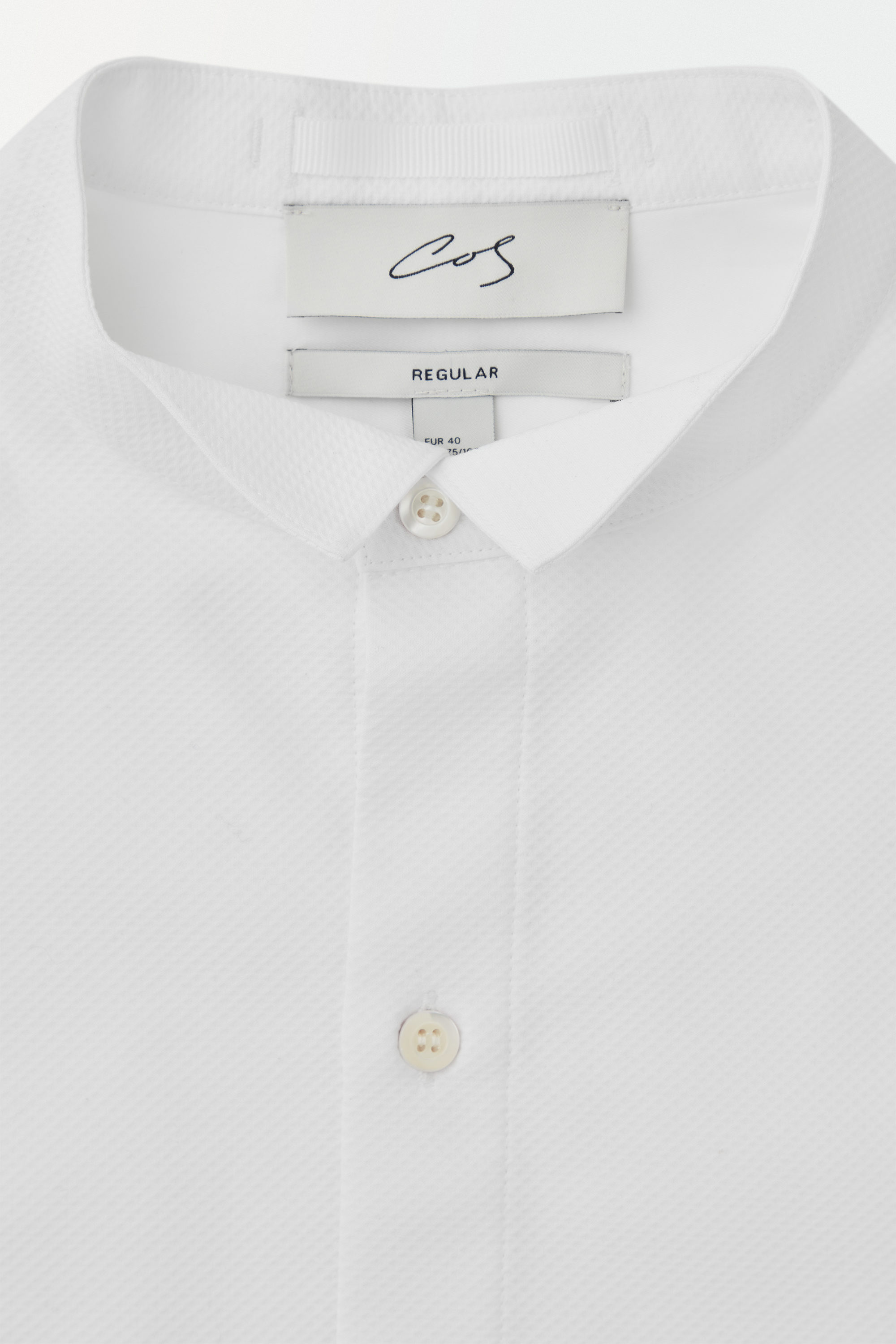 THE POPLIN TUXEDO SHIRT - WHITE | COS