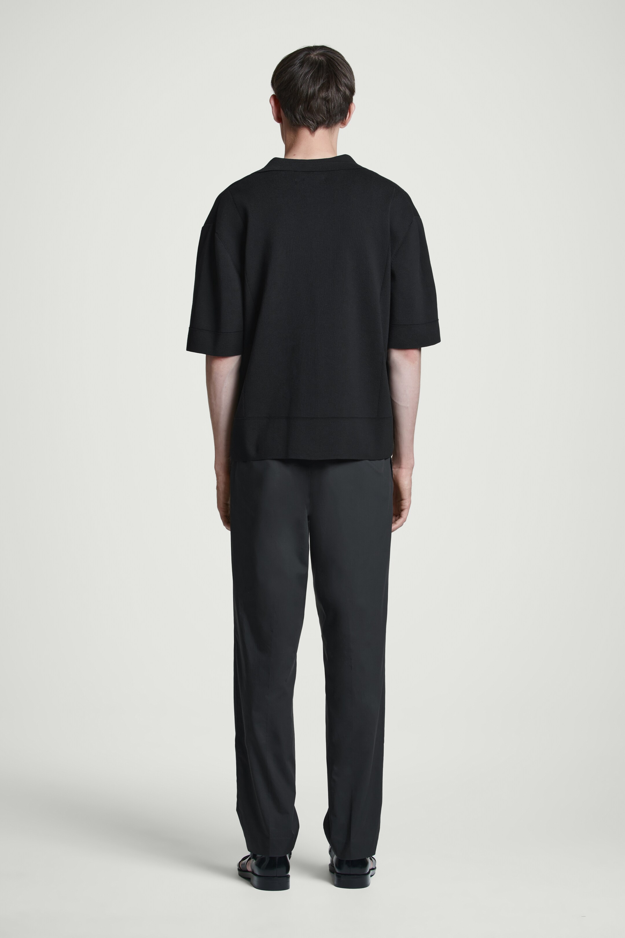 Ver imagem maior: CALÇAS DE ALGODÃO DE PERNA RETA - PRETO - HOMEM | H&M PT 4