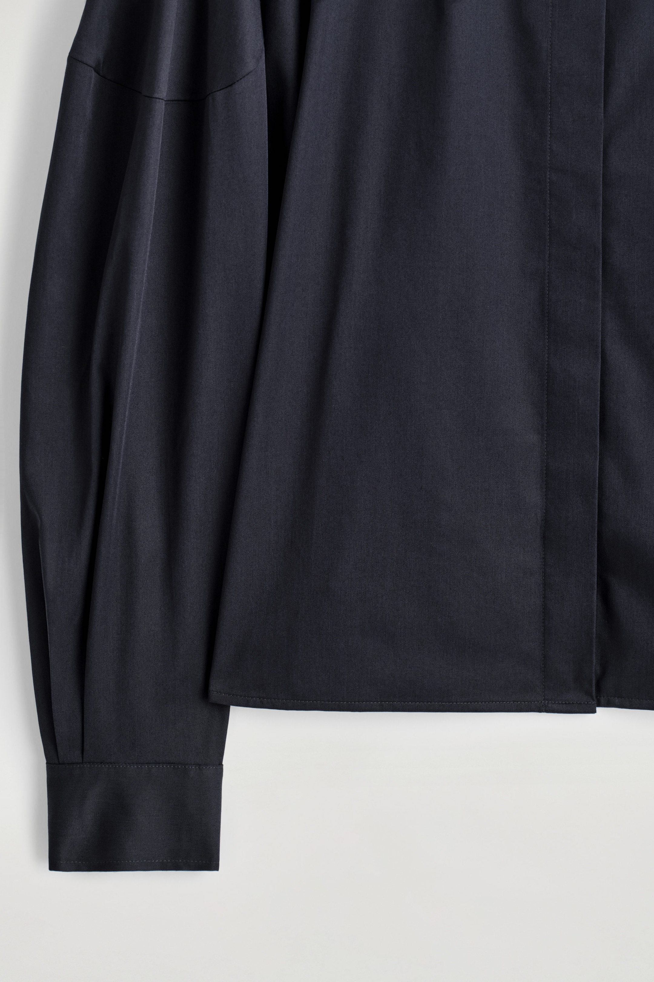 COLLARLESS COTTON SHIRT