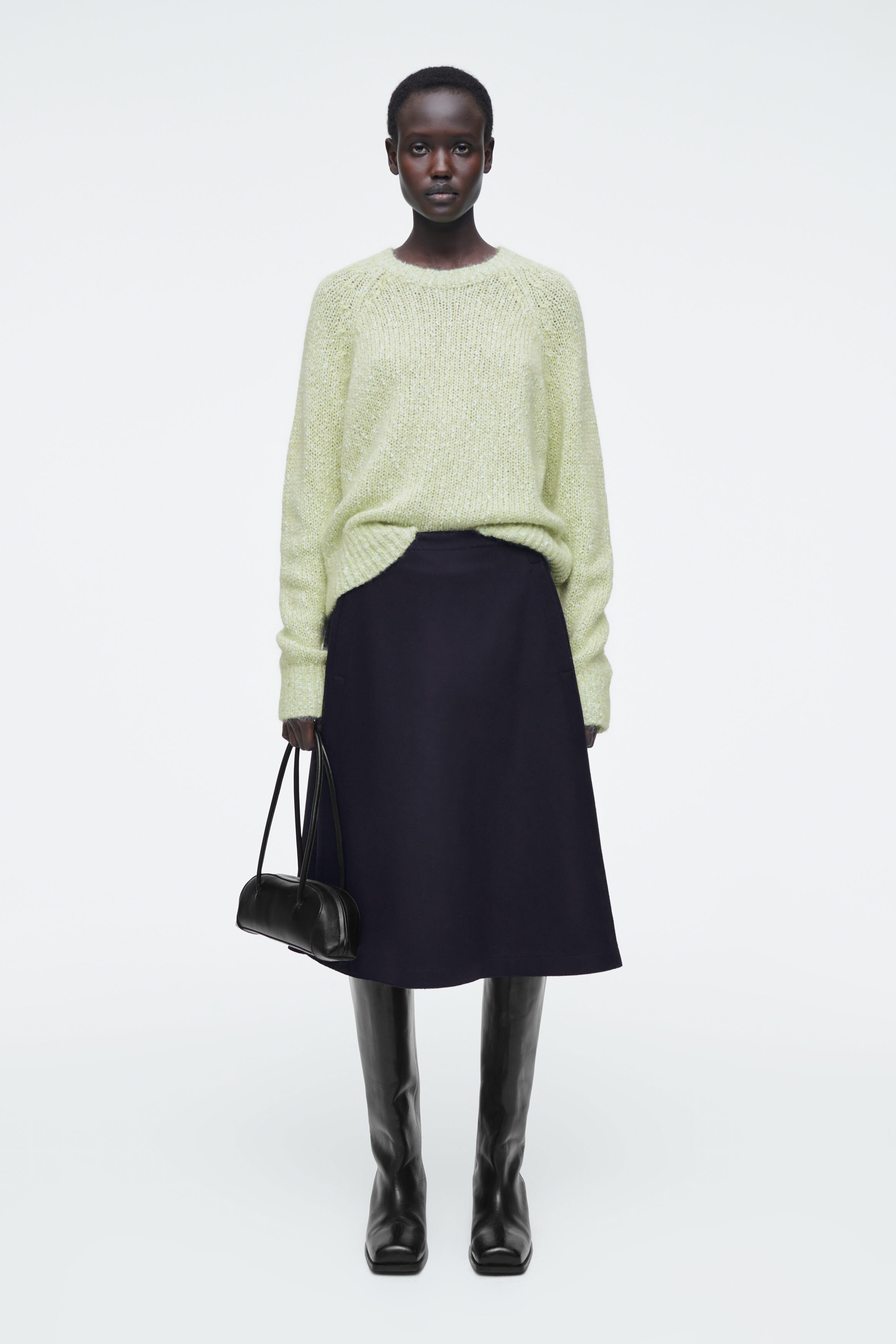 【CODE A】melange knit pullover Melange Sweater – PetiteKnit