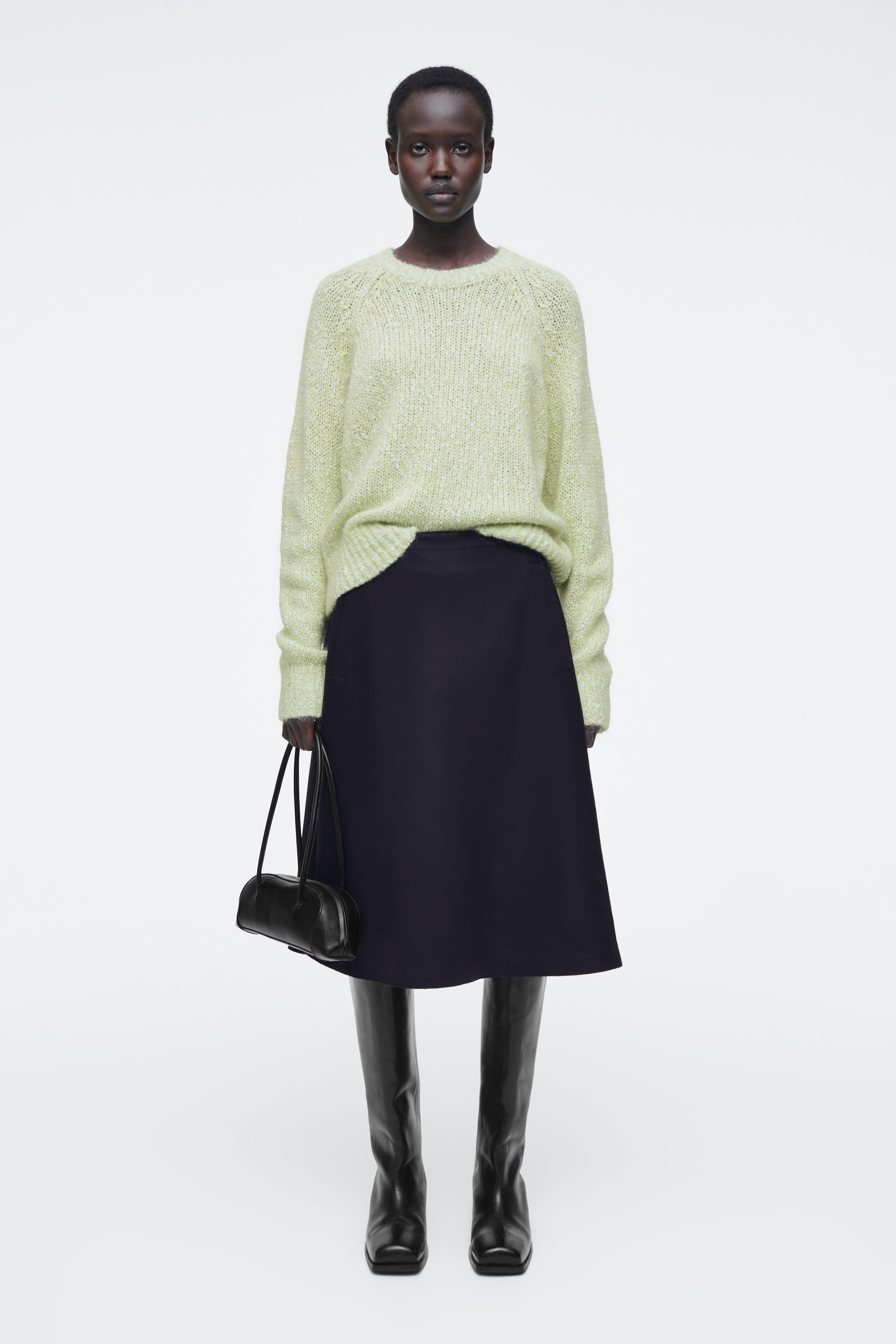 FLECKED MOHAIR-BLEND JUMPER