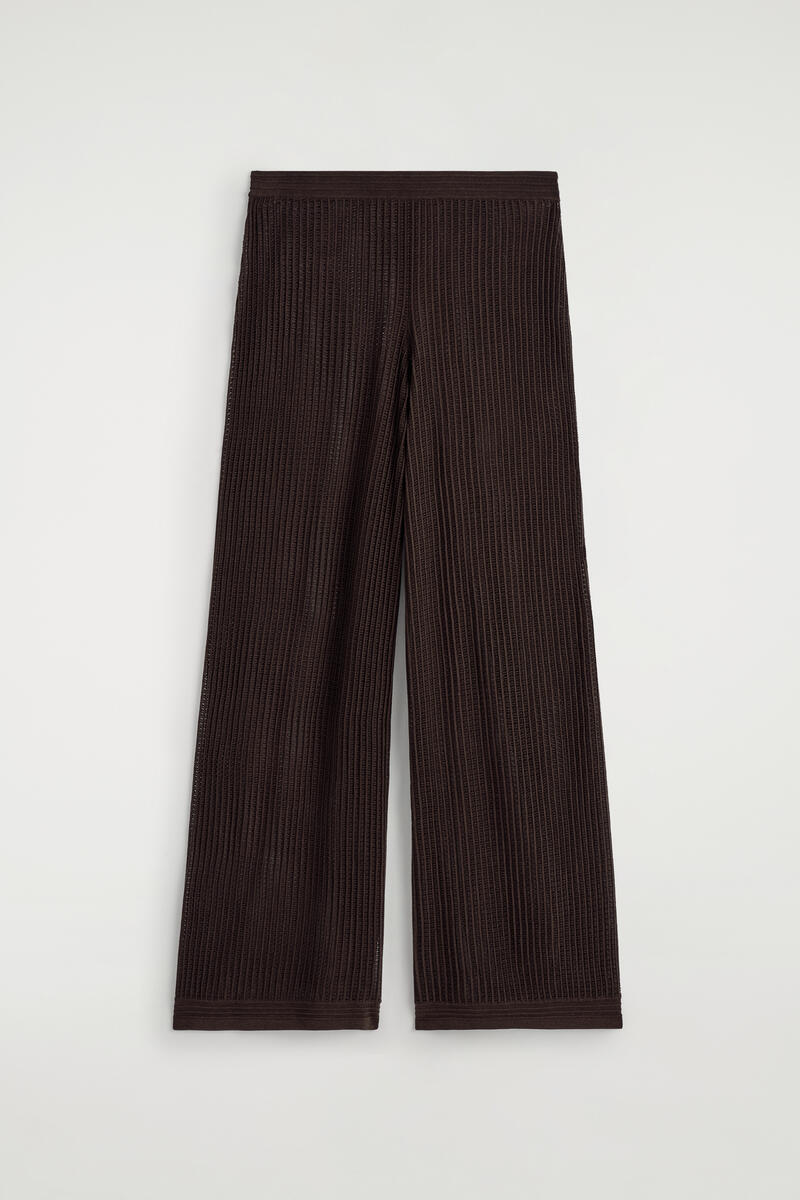 Ribbed Open-Knit Pants