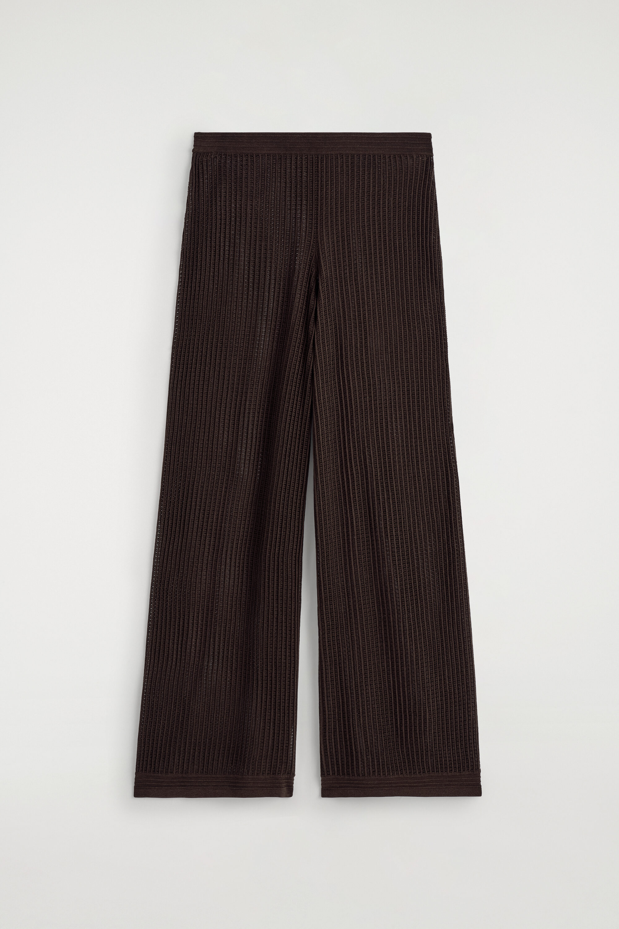 Ribbed Open-knit Pants