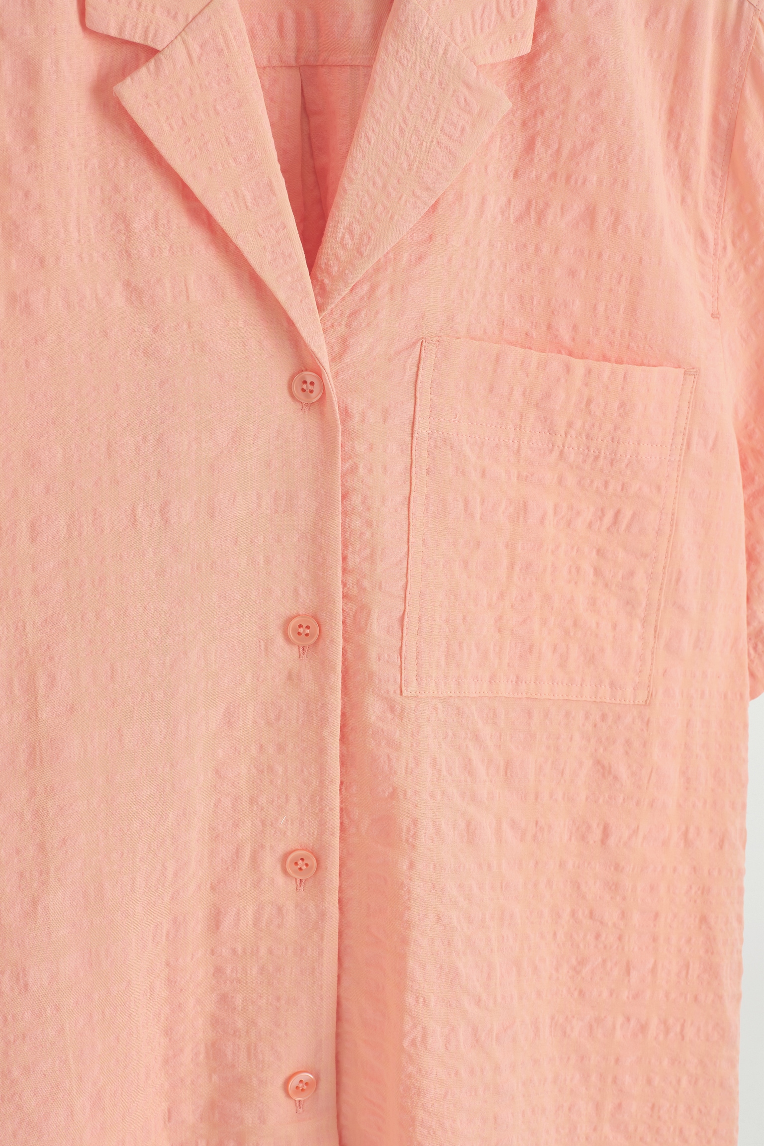CAMISA DE MANGA CORTA CON TEXTURA - ALBARICOQUE - 4