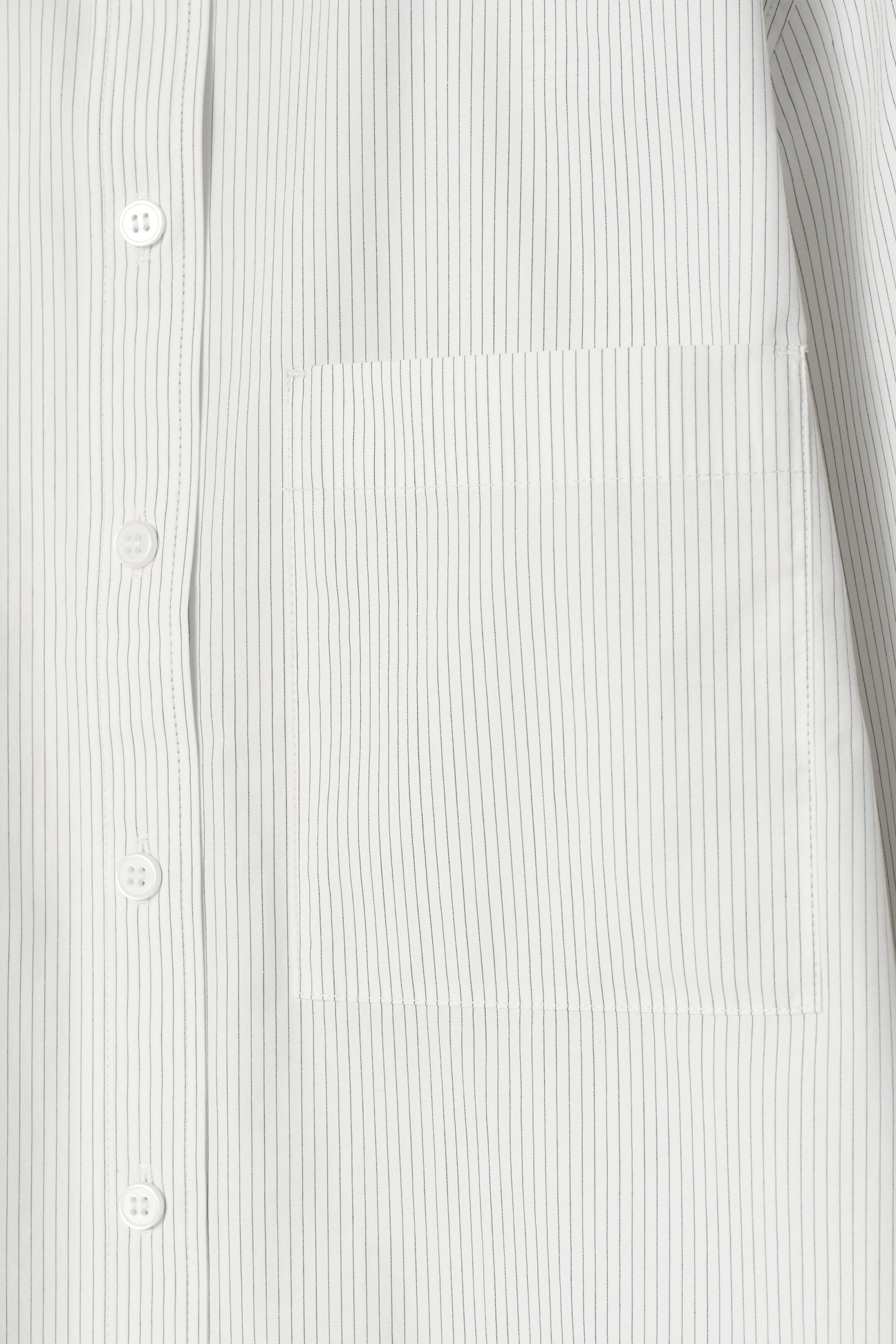 Vezi imaginea mai mare: CĂMAȘĂ DIN BUMBAC PIMA CROITĂ - IVORY / CU DUNGI FINE - FEMEI | H&M RO 8