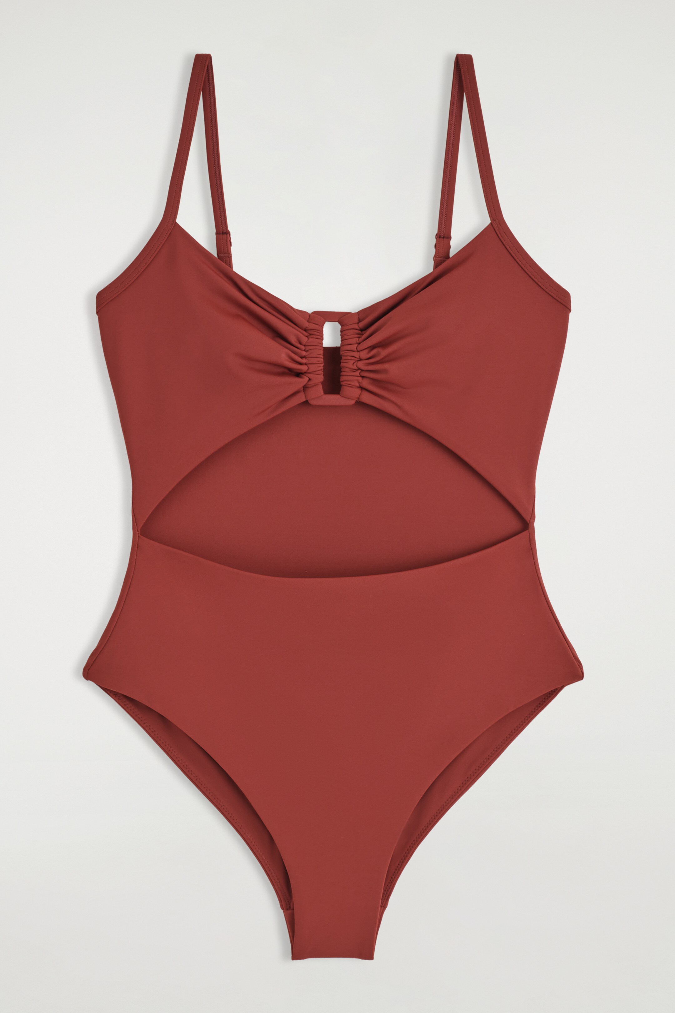 Ingrandisci l'immagine: GATHERED CUTOUT SWIMSUIT - RUST RED - DONNA | H&M CH 3