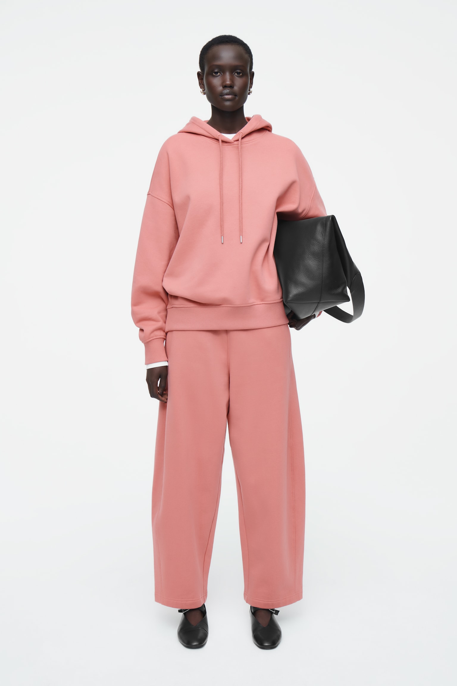 BARREL-LEG JOGGERS - DUSTY PINK/GREY MÉLANGE/RUST BROWN