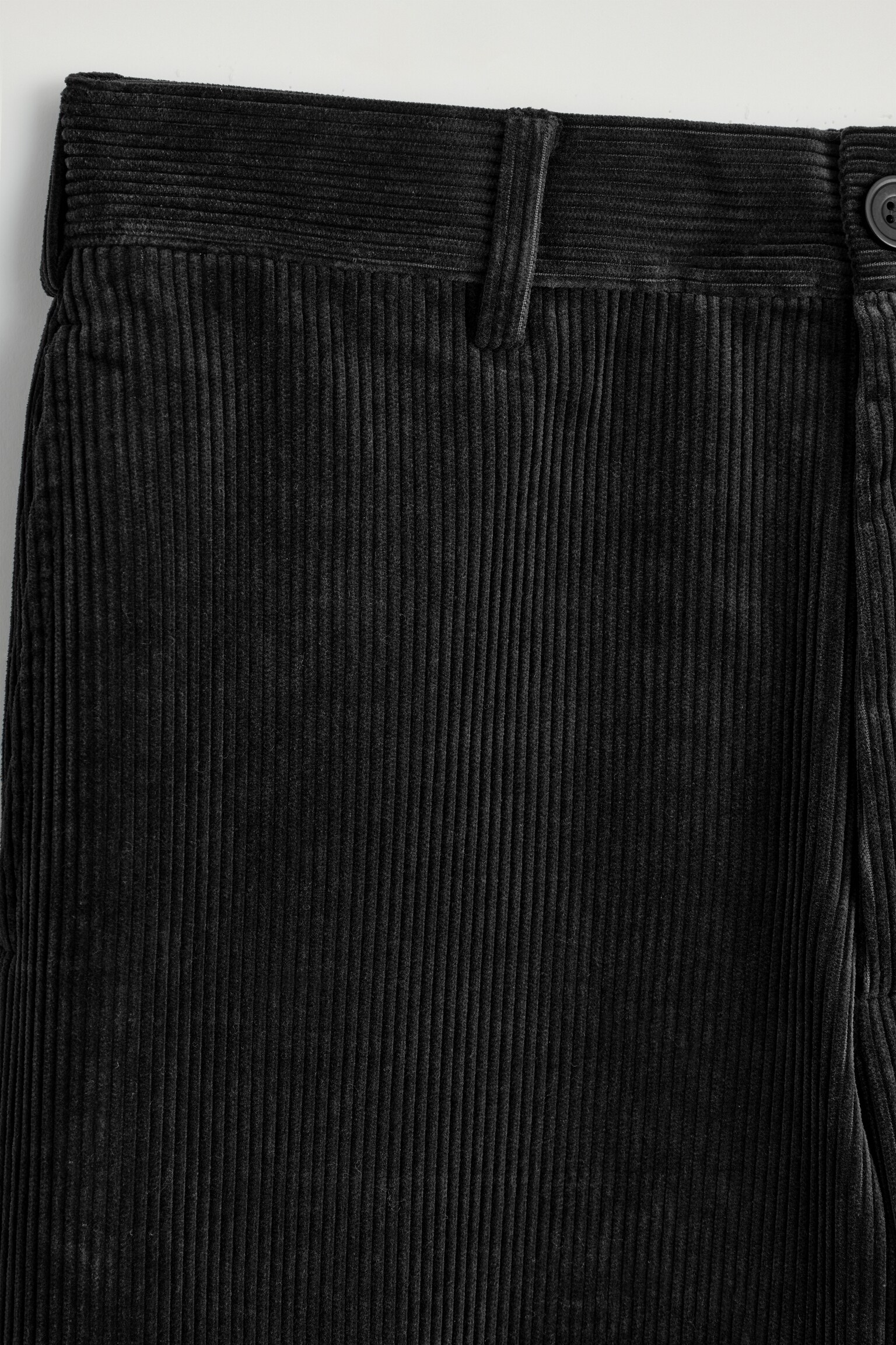 PANTALON LARGE EN VELOURS CÔTELÉ - NOIR/TURQUOISE FONCÉ - 5