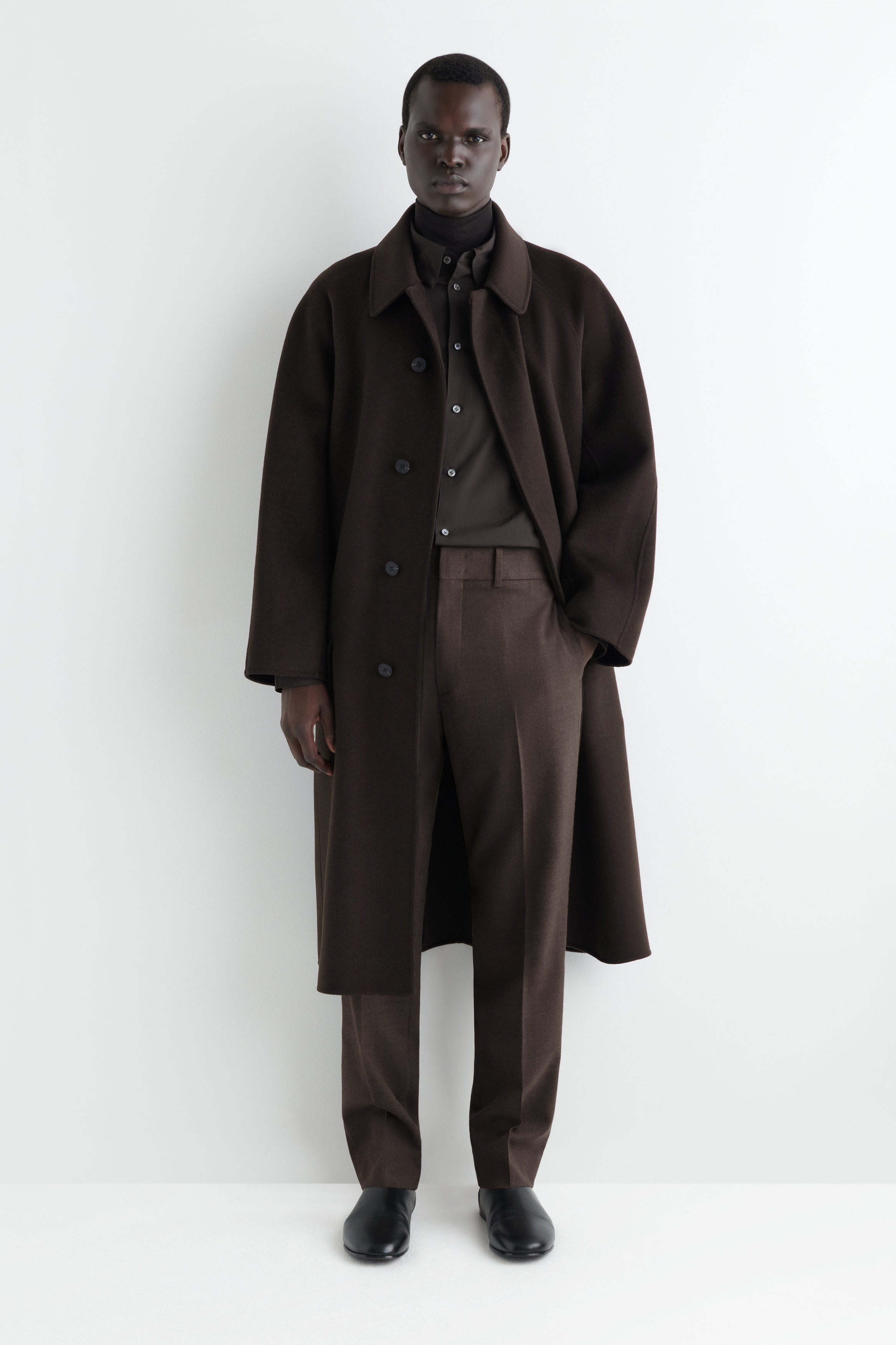 WOOL TAPERED PANTS - CHESTNUT MÉLANGE | COS US