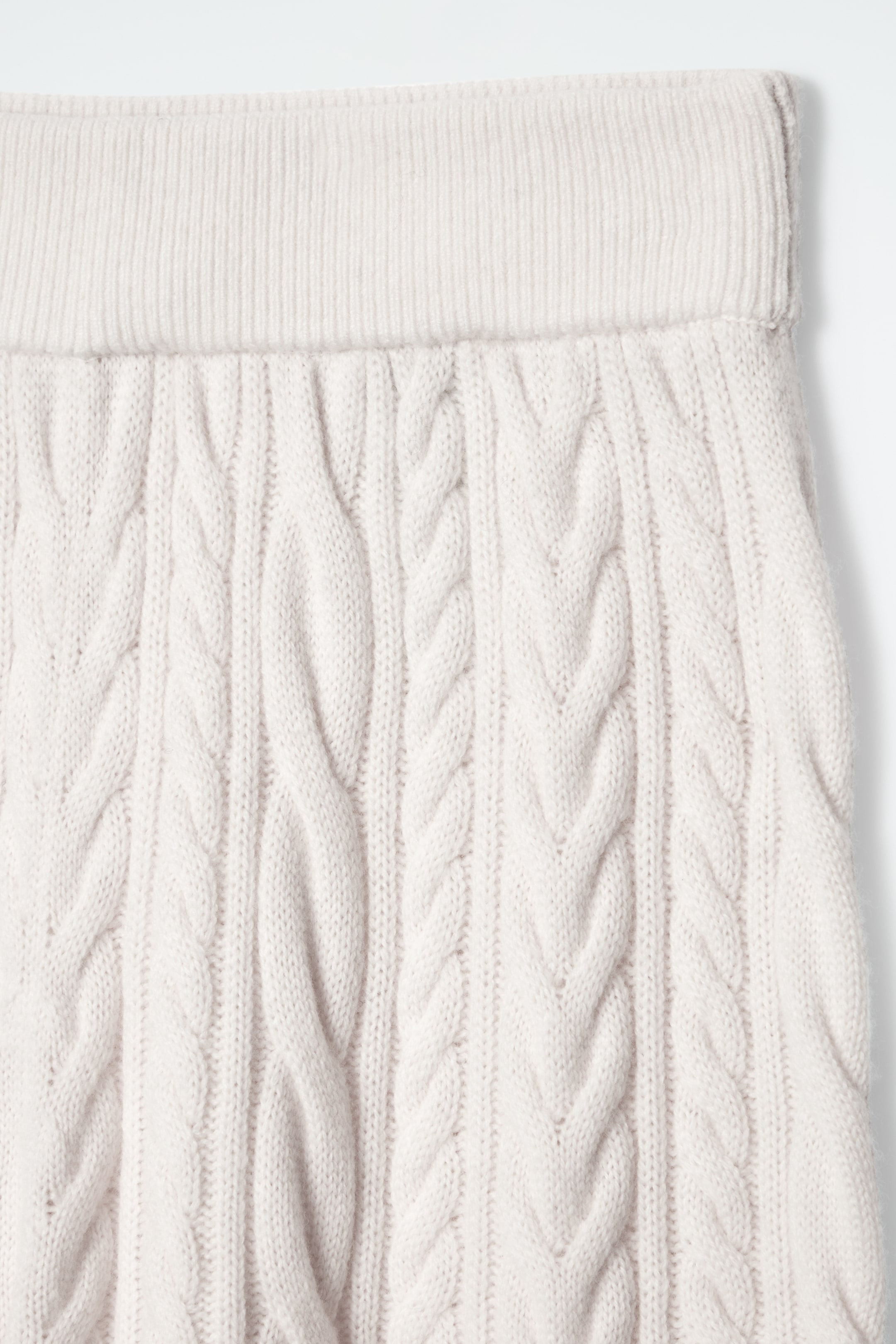 View larger image: CABLE-KNIT WOOL TROUSERS - IVORY - Ladies | H&M GB 7