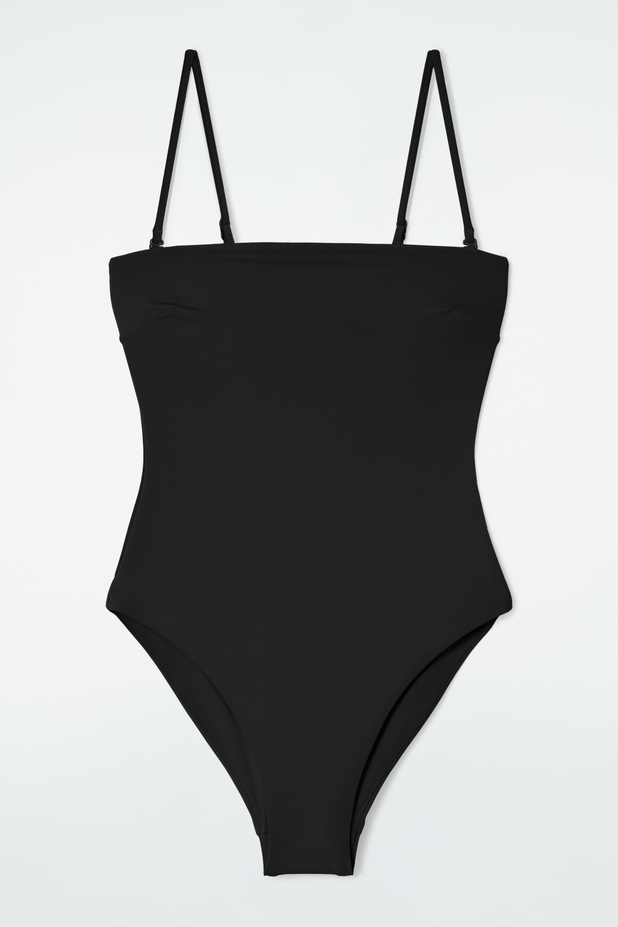 BANDEAU SWIMSUIT - BLACK/GREEN