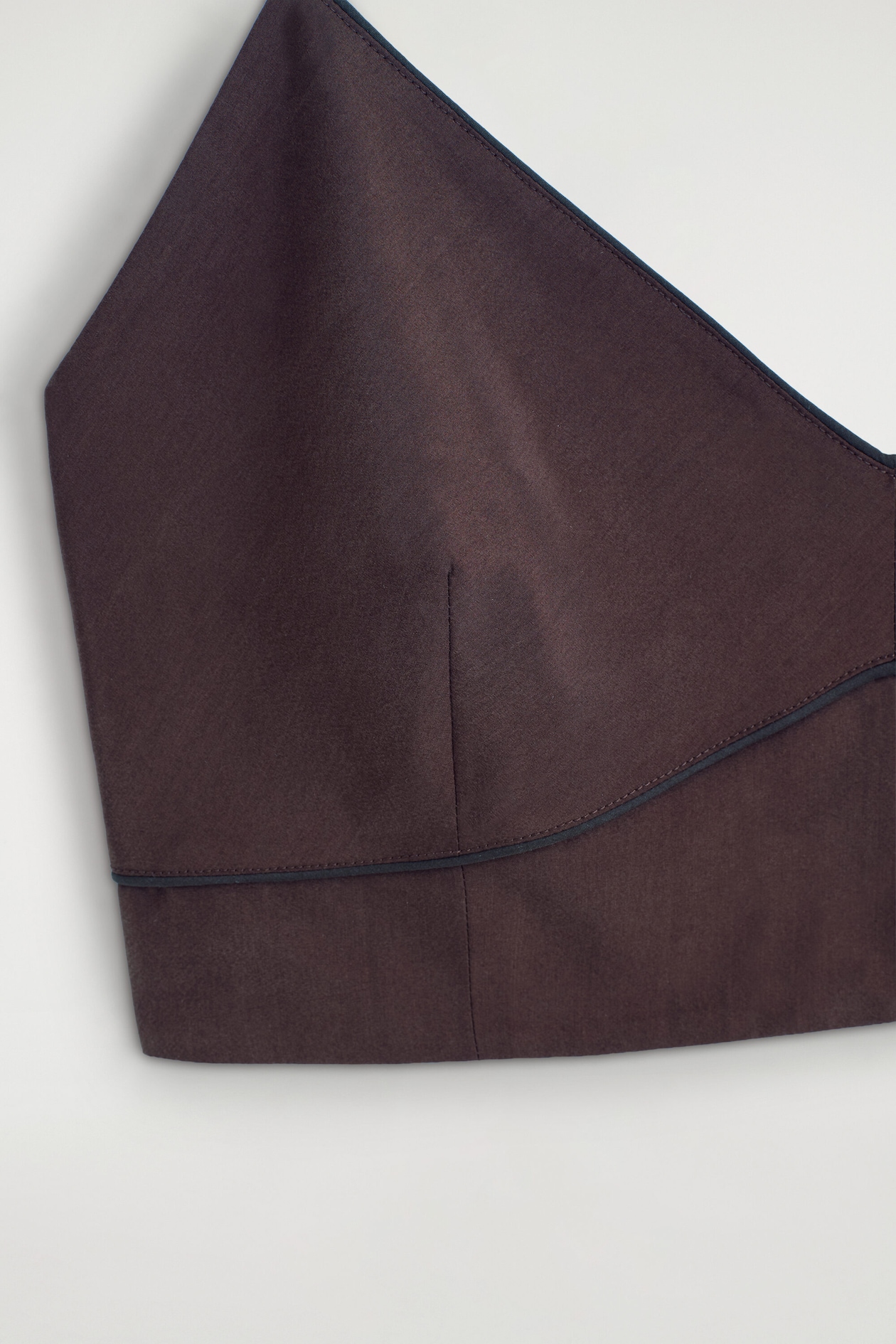 SILK BRALETTE — BROWN