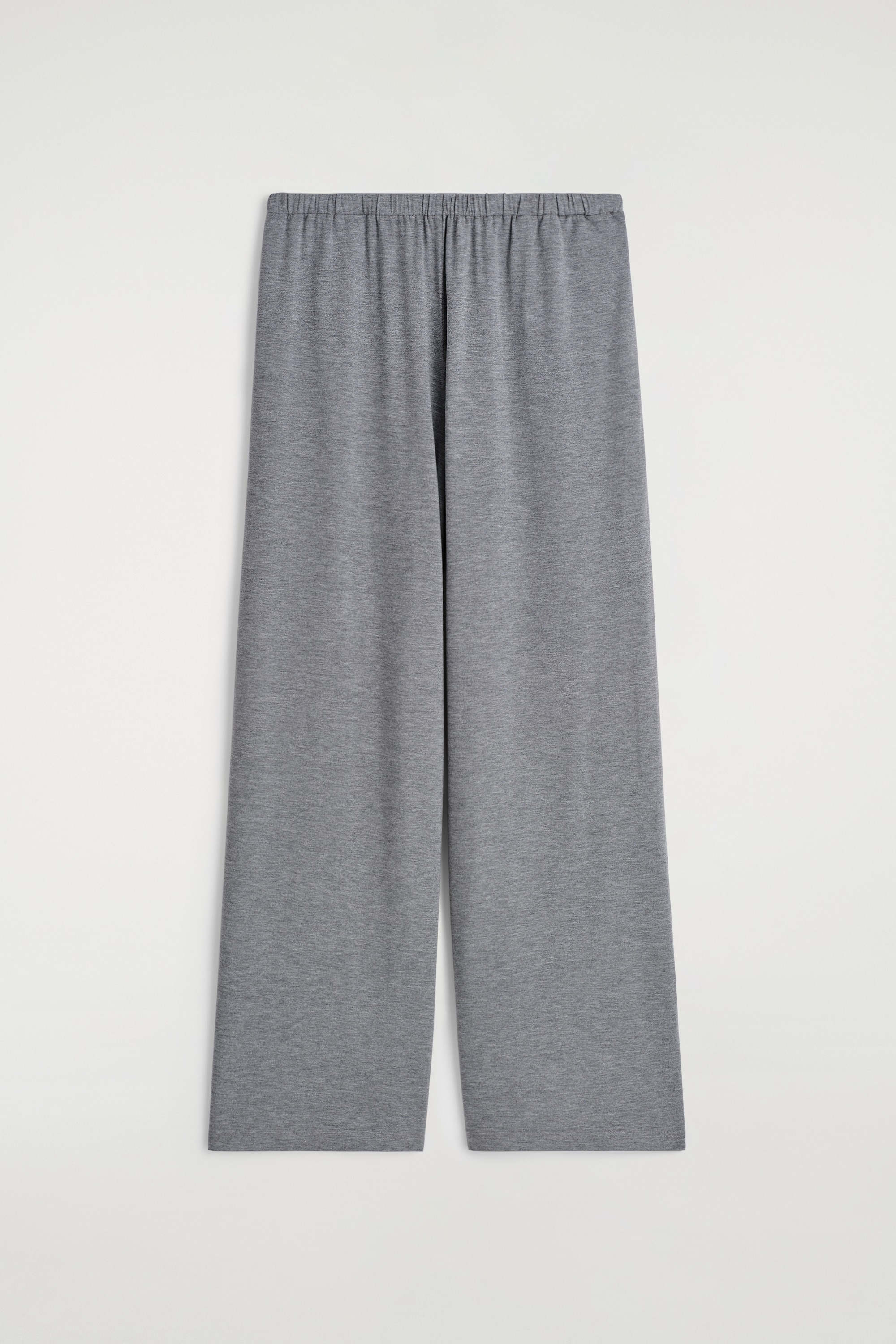 FLUID JERSEY WIDE-LEG TROUSERS - GRI