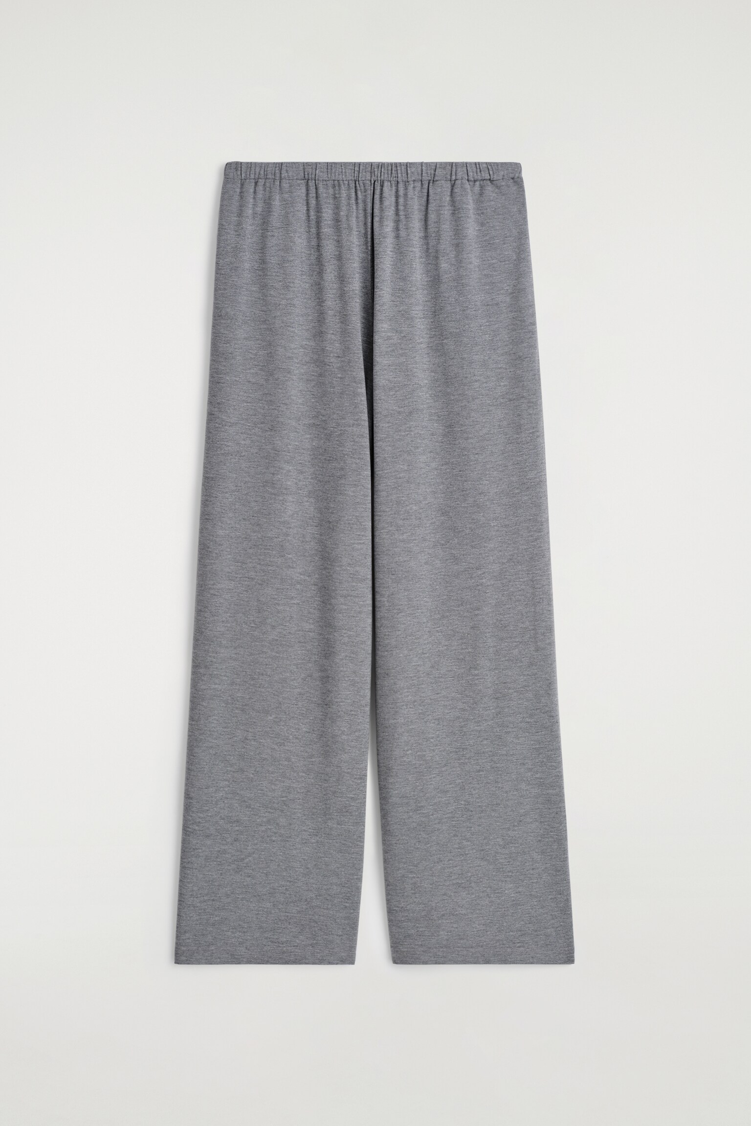 FLUID JERSEY WIDE-LEG TROUSERS - GREY - 2