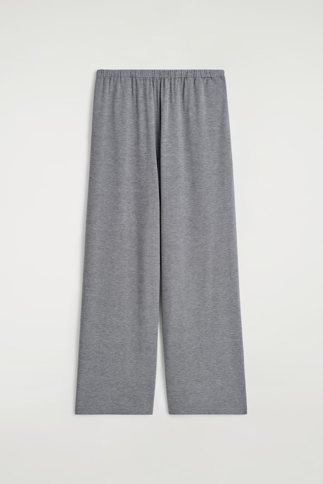 FLIESSENDE JERSEYHOSE MIT WEITEM BEIN - GRAU/NAVYBLAU - 1