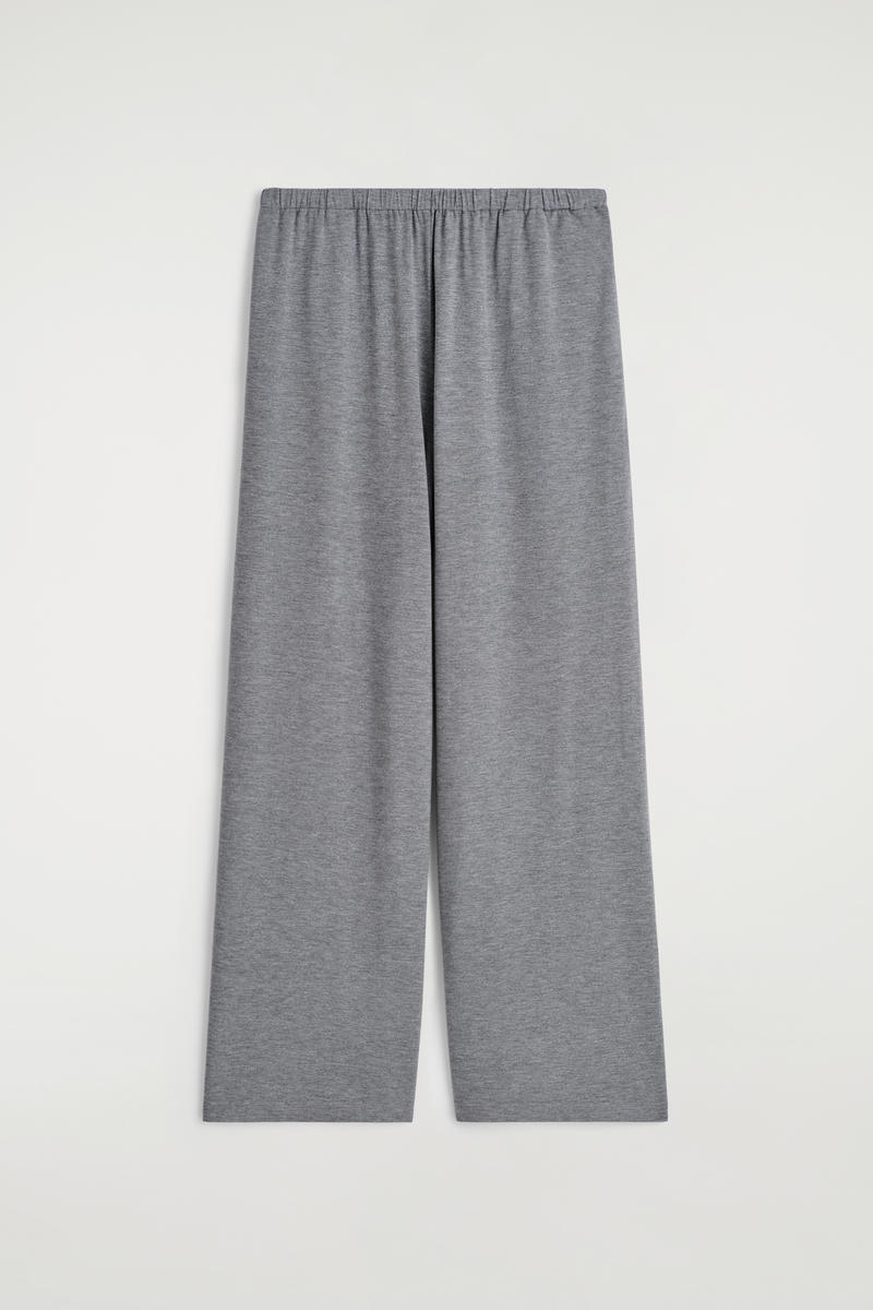 Cos Fluid Jersey Wide-leg Trousers In Gray In Gray