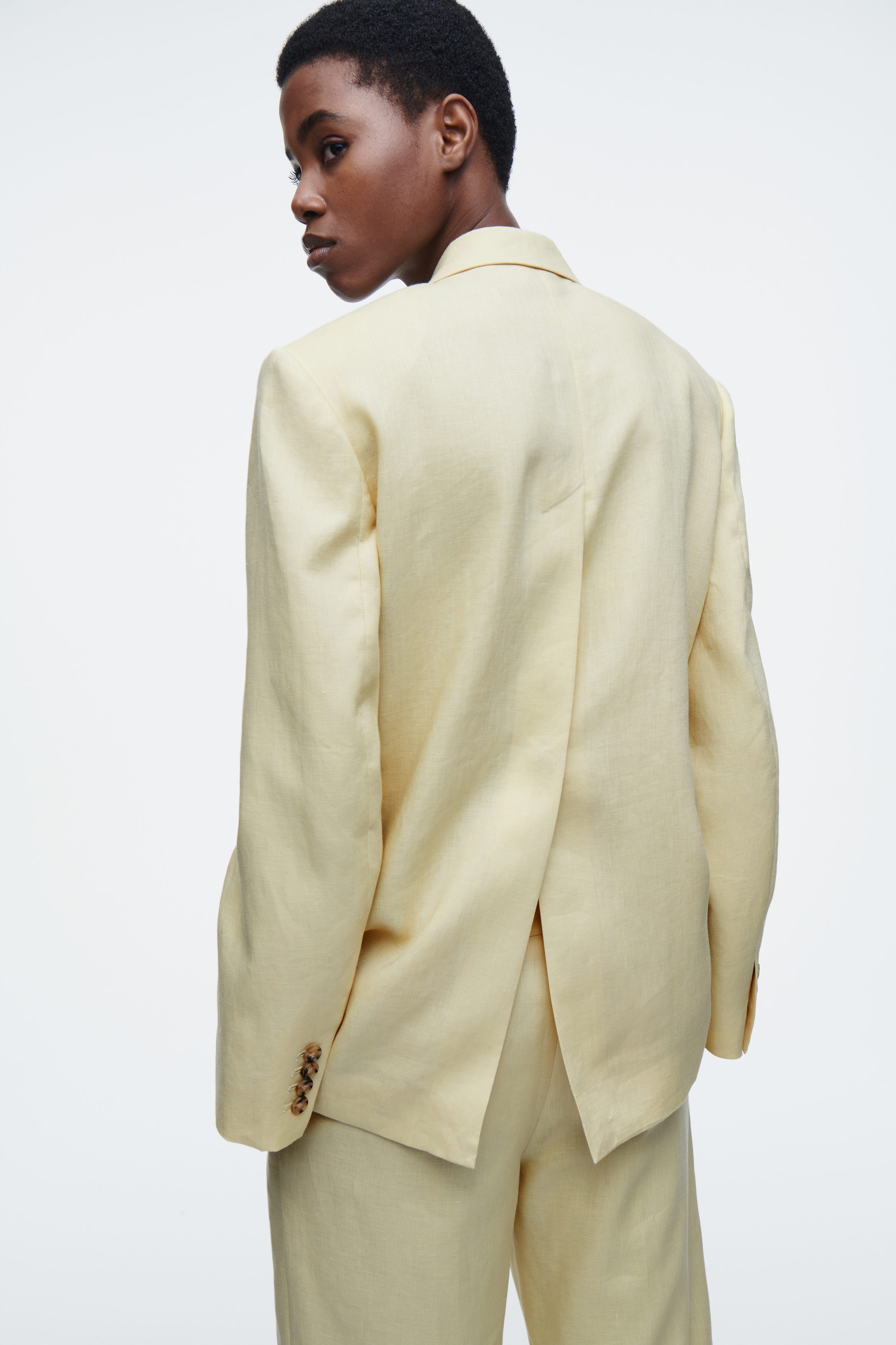 LONGLINE LINEN BLAZER