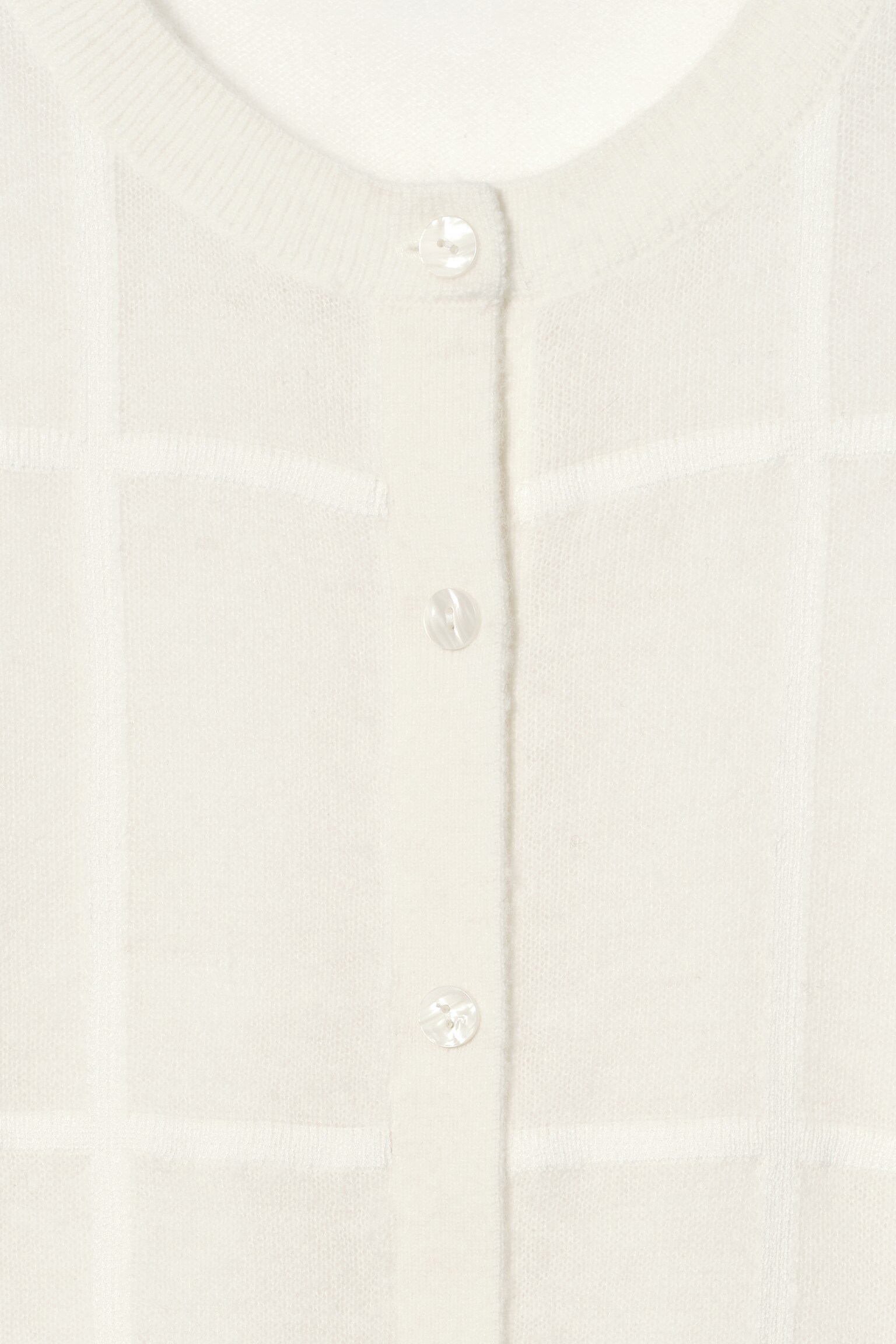 CARDIGAN A QUADRI - AVORIO - 6