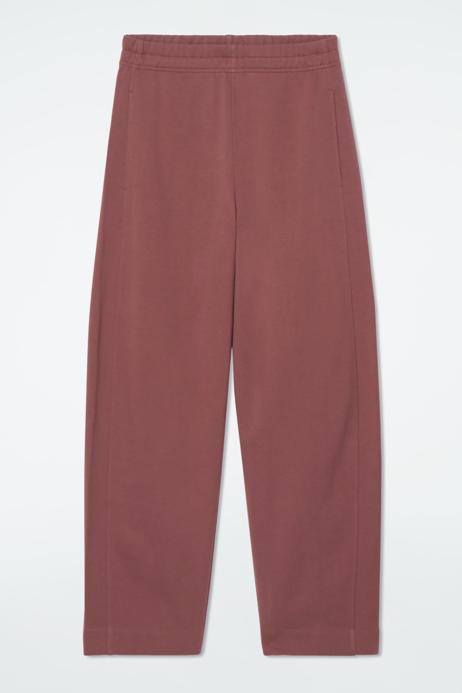 BARREL-LEG JOGGERS - RUST BROWN/GREY MÉLANGE/DUSTY PINK