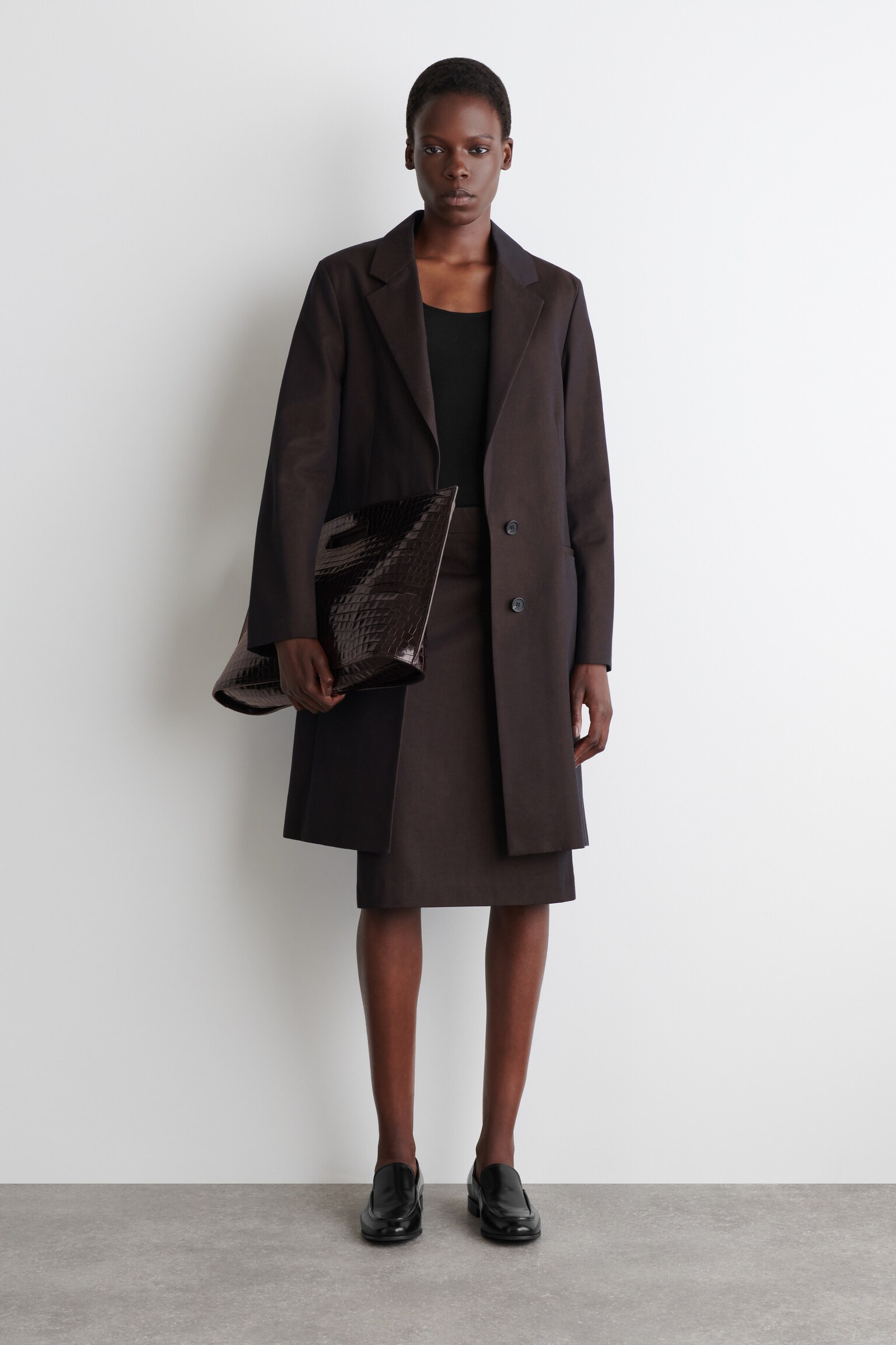 MOCASINES DE PIEL - NEGRO