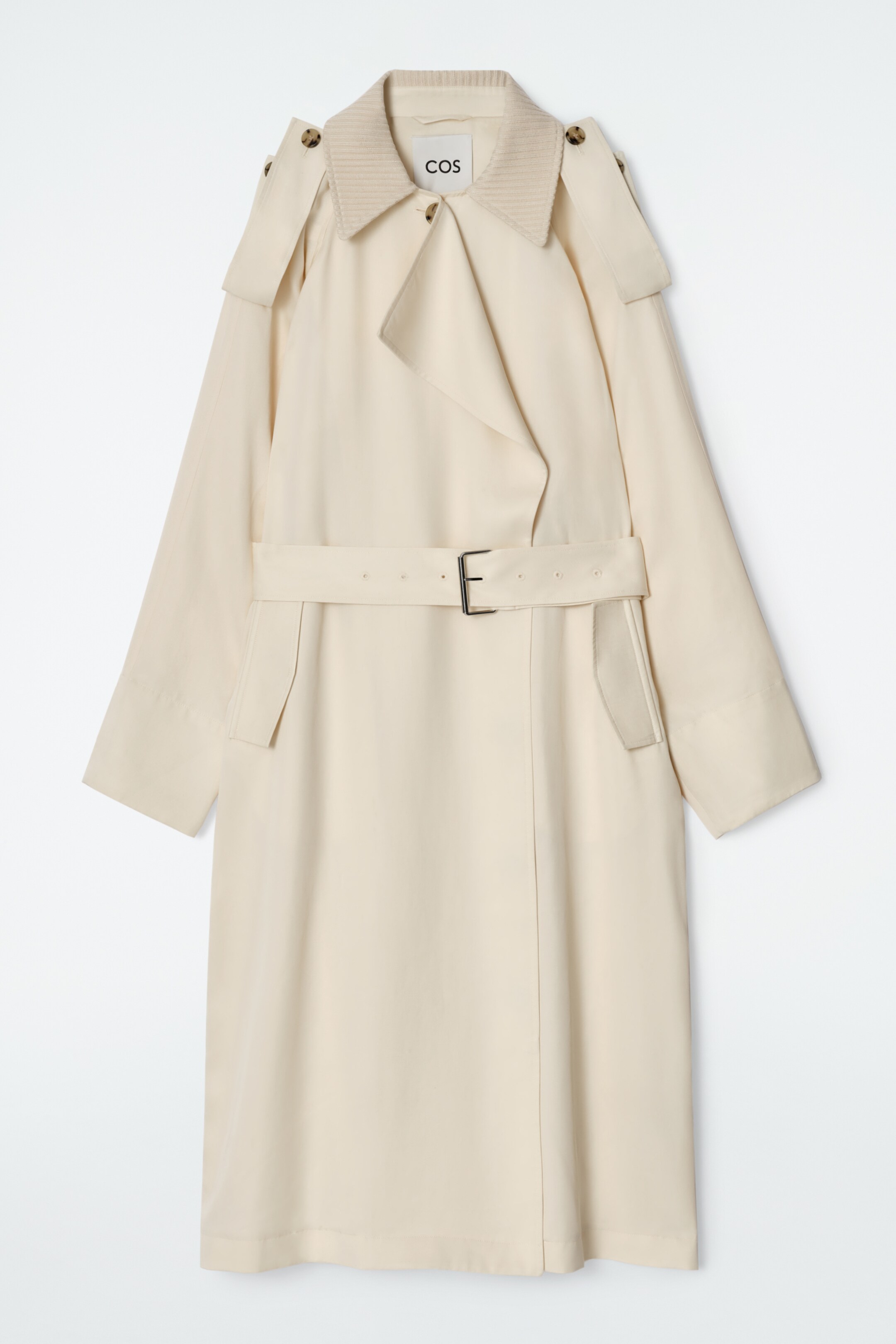 Agrandir l'image: TRENCH-COAT À COL EN MAILLE - BEIGE CLAIR - FEMME | H&M CH 9