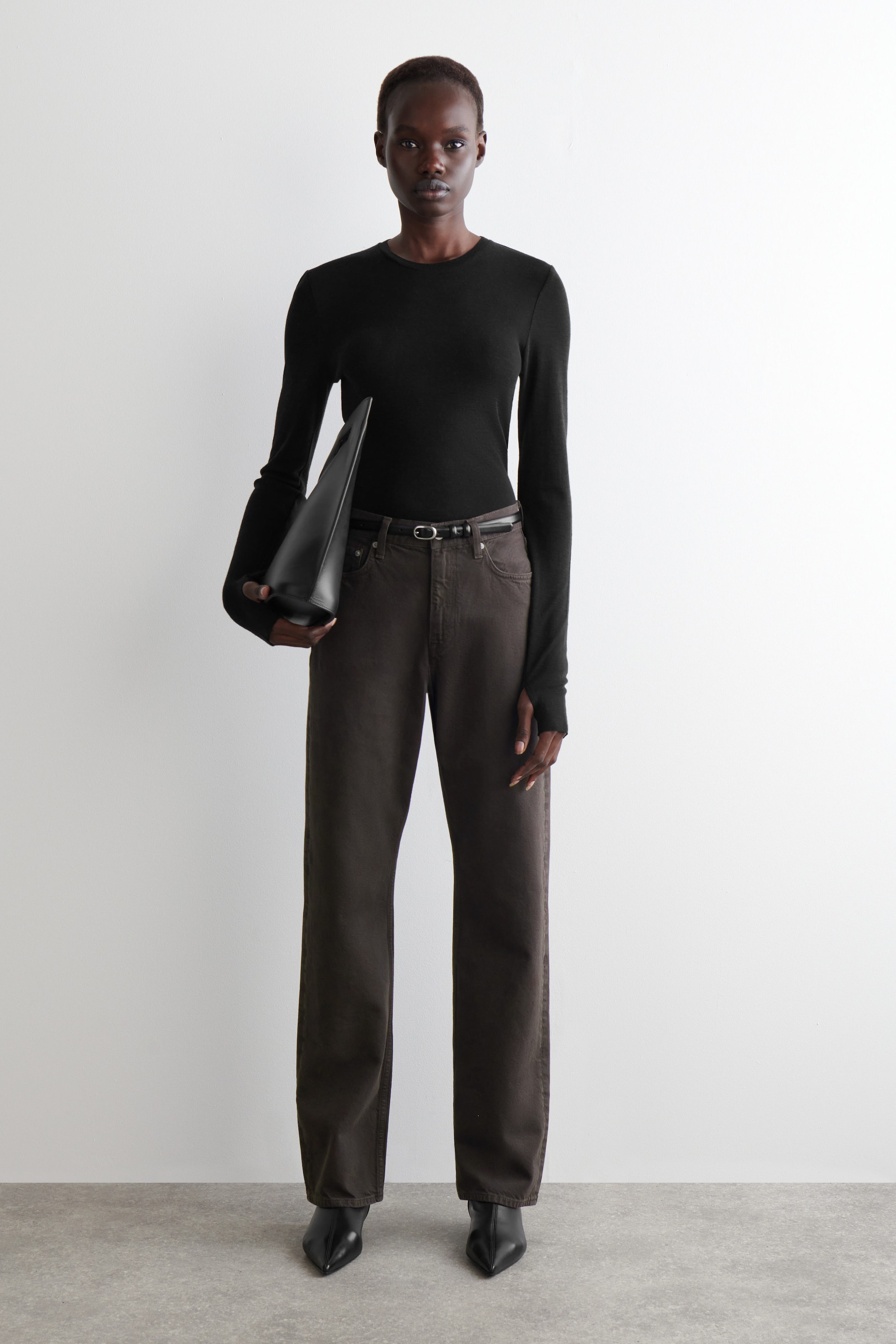 CREW-NECK MERINO WOOL TOP
