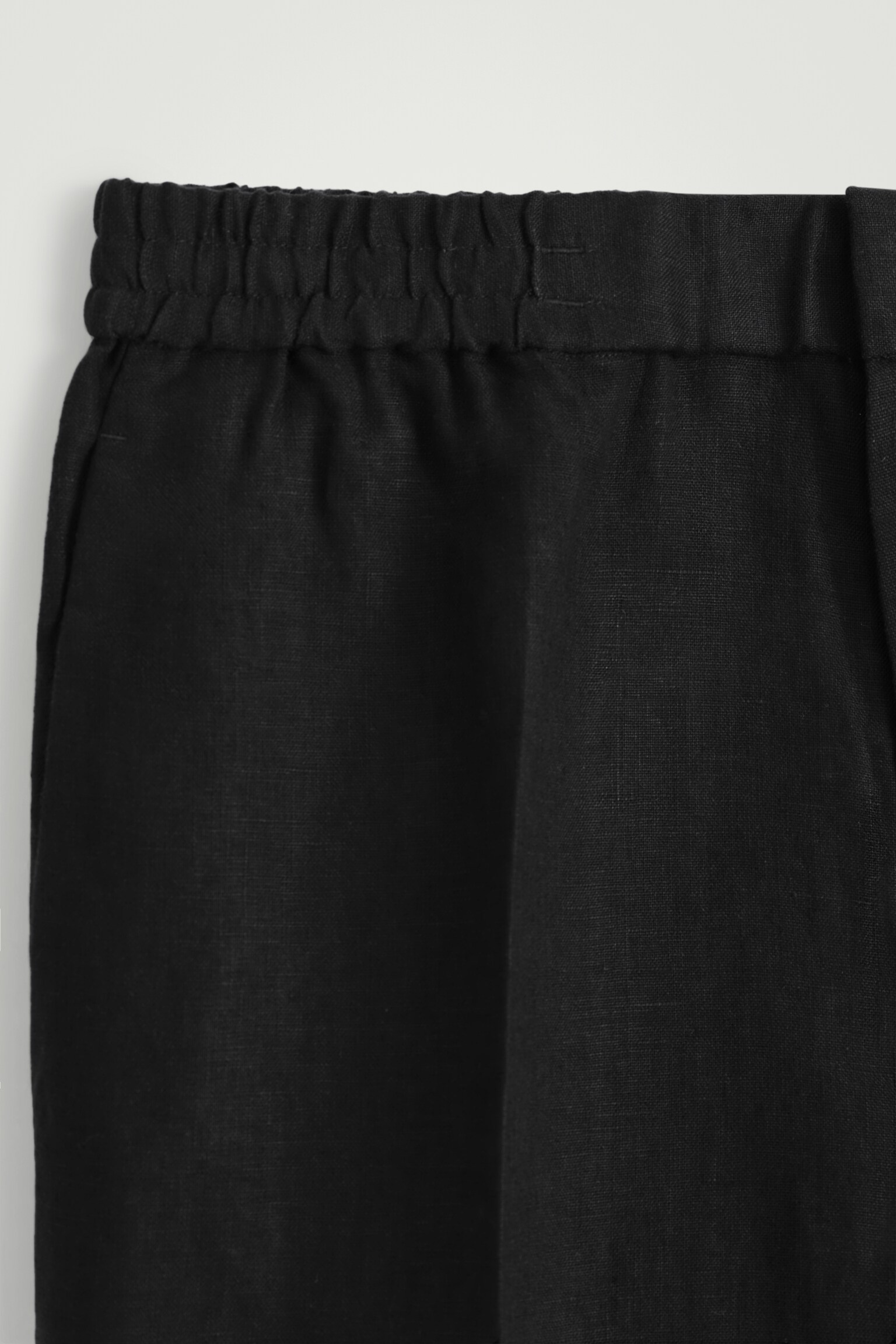 PANTALONES CORTOS DE LINO ELÁSTICO - NEGRO/AZUL MARINO/AZUL/MARRÓN/BLANCO - 4
